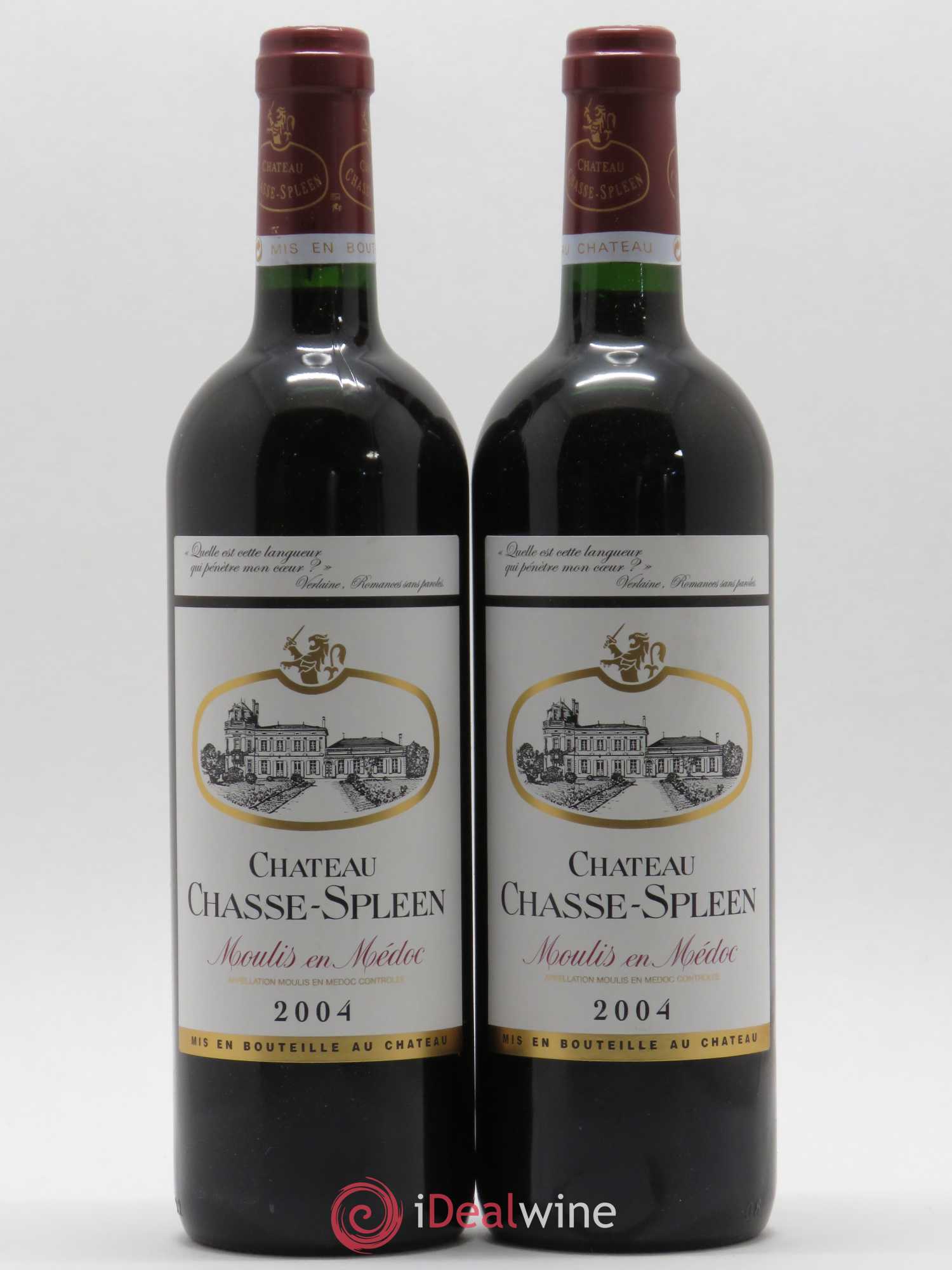 Château Chasse Spleen 2004 - Lot de 2 bouteilles - 0