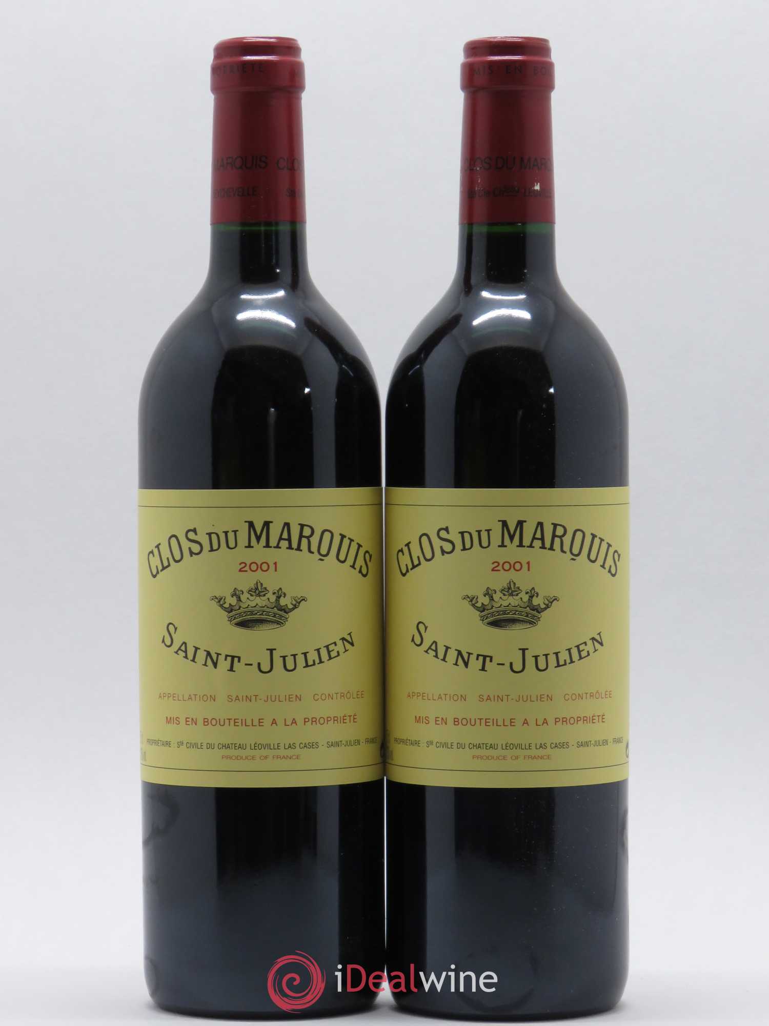 Clos du Marquis 2001 - Lot de 2 bouteilles - 0
