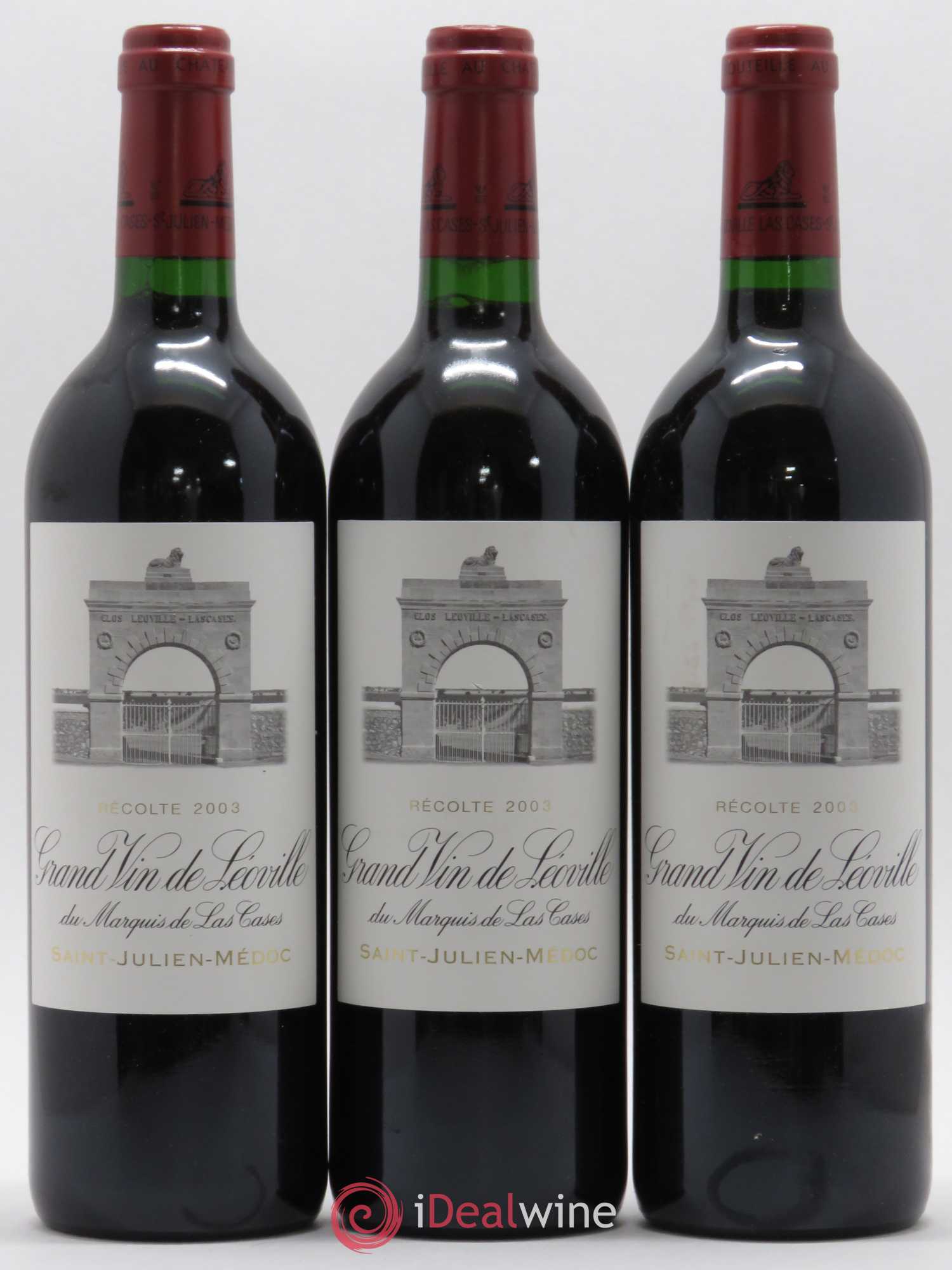 Château Léoville Las Cases 2ème Grand Cru Classé 2003 - Lot de 3 bouteilles - 0