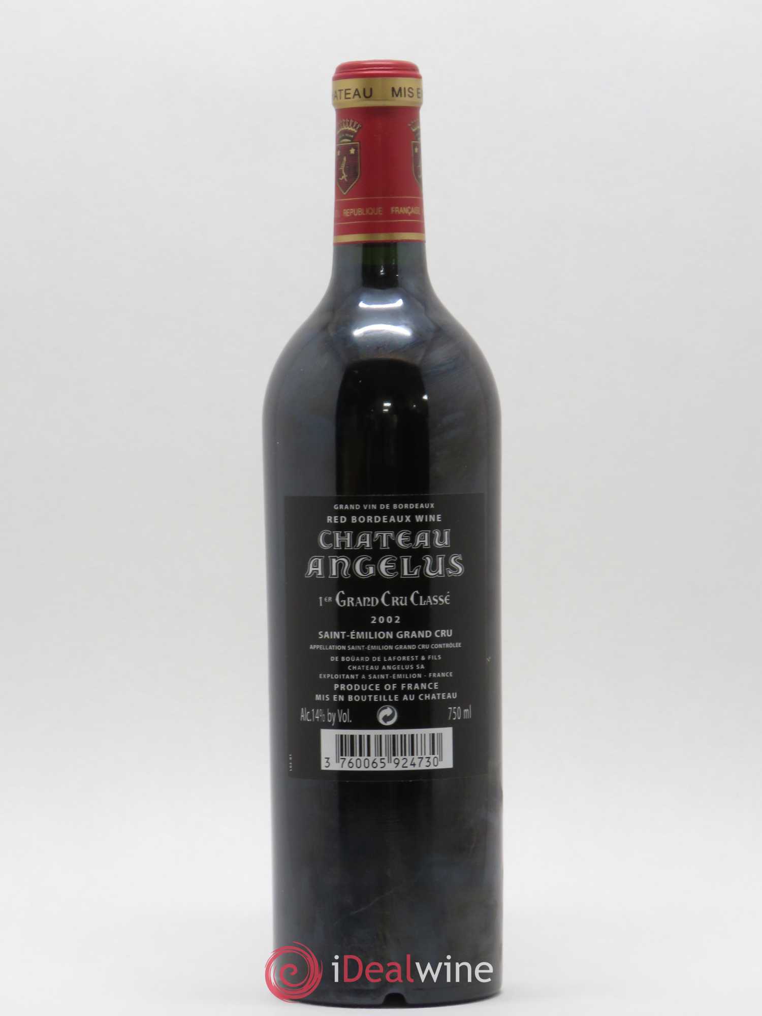 Château Angélus 1er Grand Cru Classé A 2002 - Lot de 1 bouteille - 1
