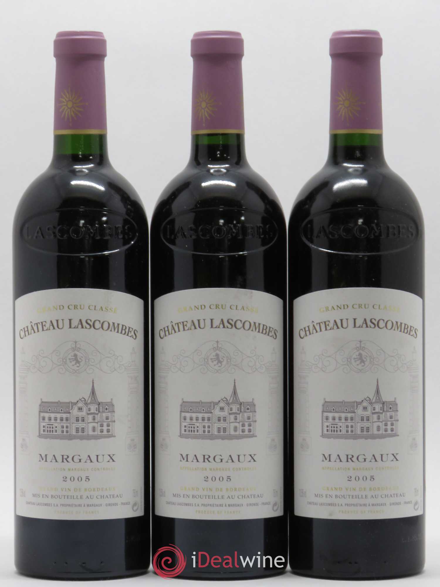 Château Lascombes 2ème Grand Cru Classé 2005 - Lot de 3 bouteilles - 0