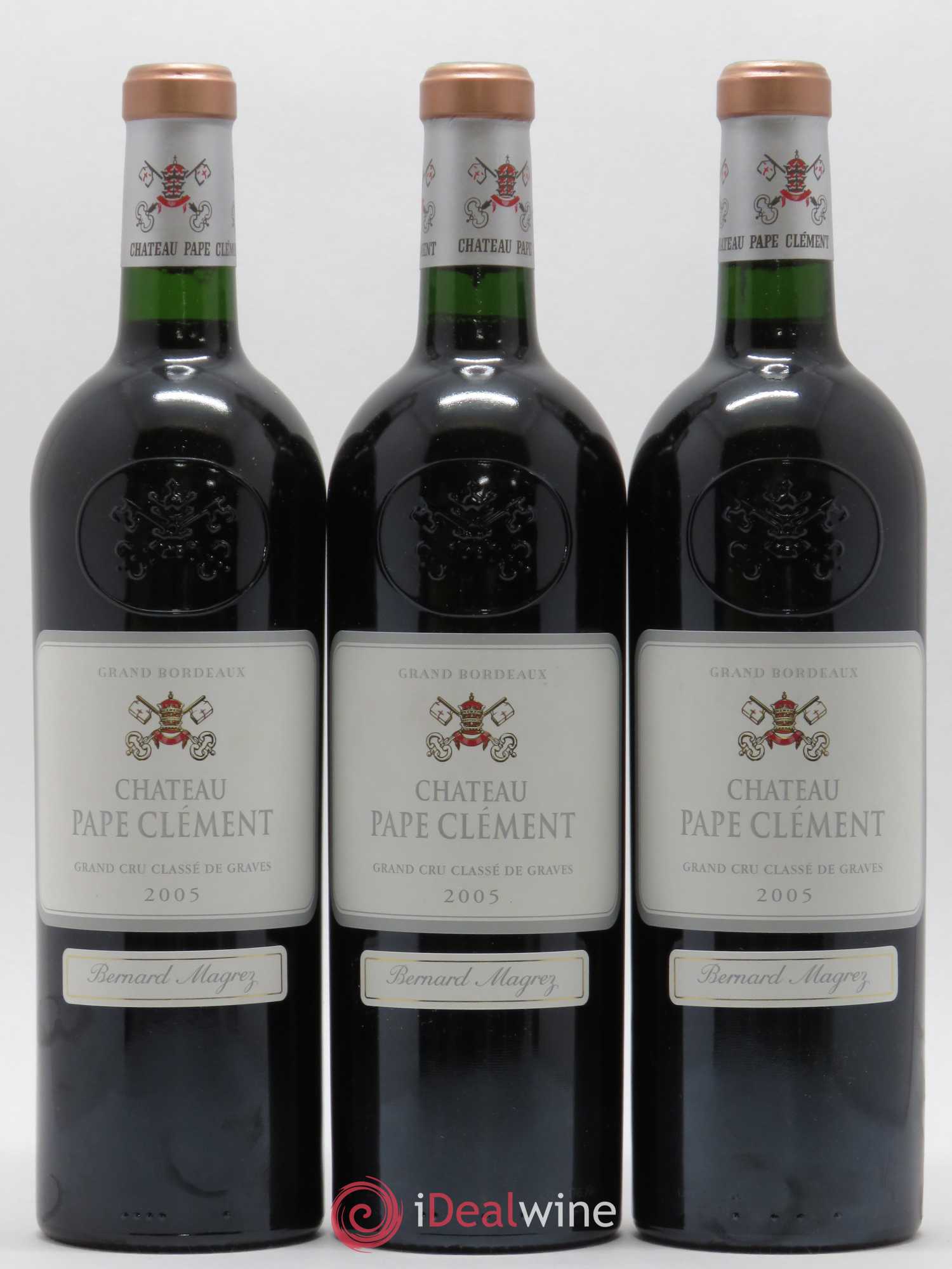 Château Pape Clément Cru Classé de Graves 2005 - Lot de 3 bouteilles - 0