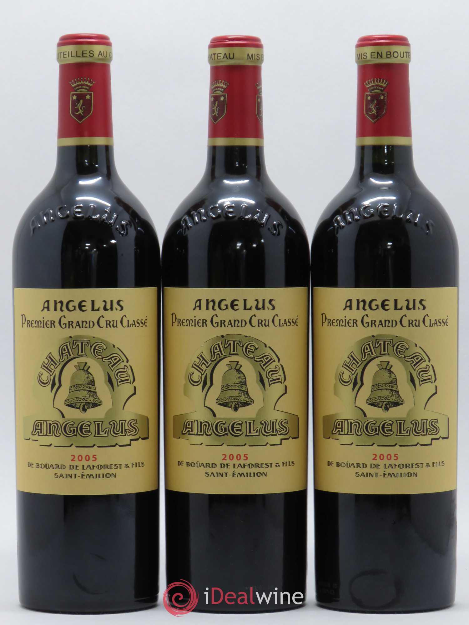 Château Angélus 1er Grand Cru Classé A 2005 - Lot de 3 bouteilles - 0