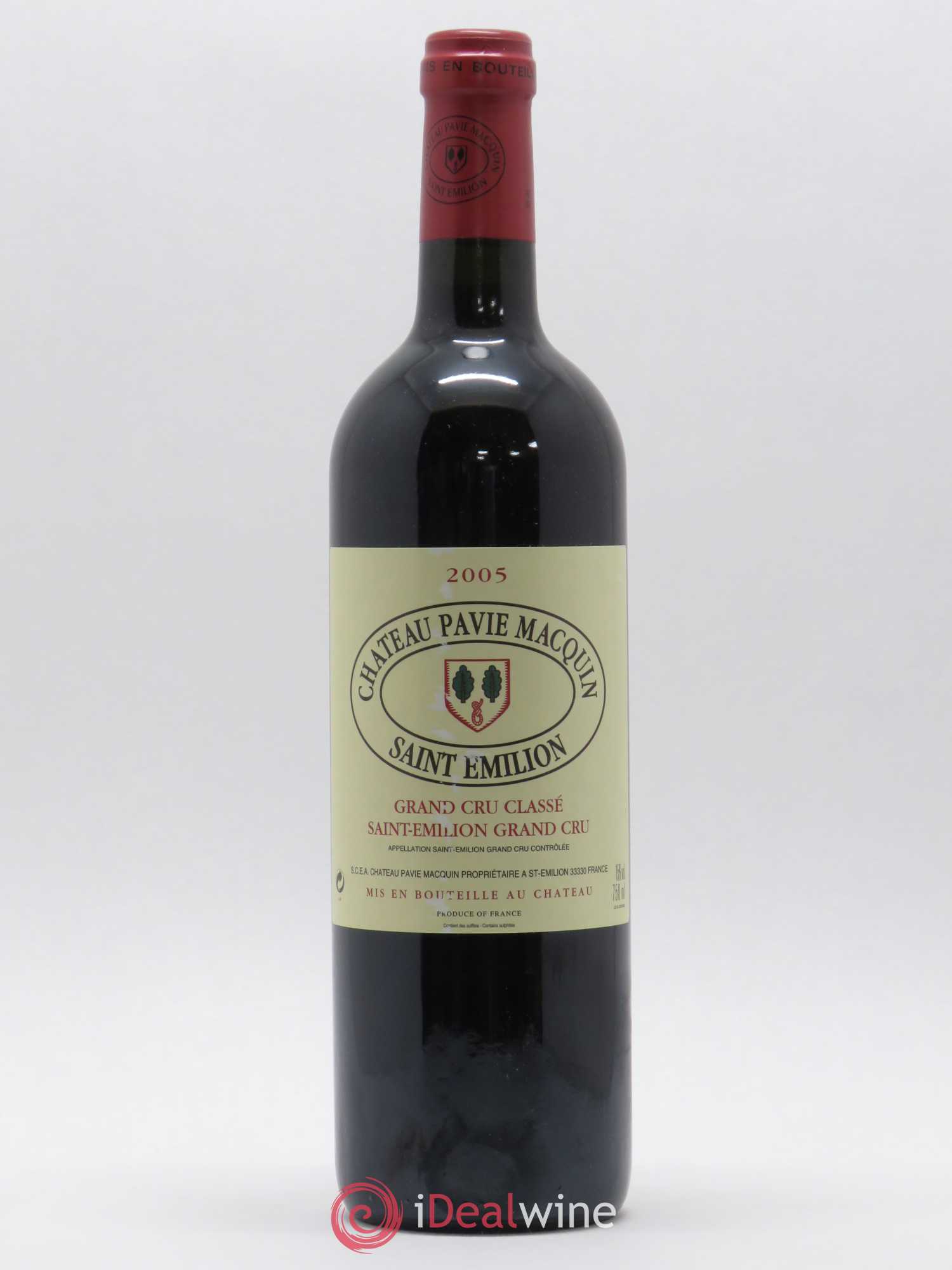 Château Pavie Macquin 1er Grand Cru Classé B 2005 - Lot de 1 bouteille - 0