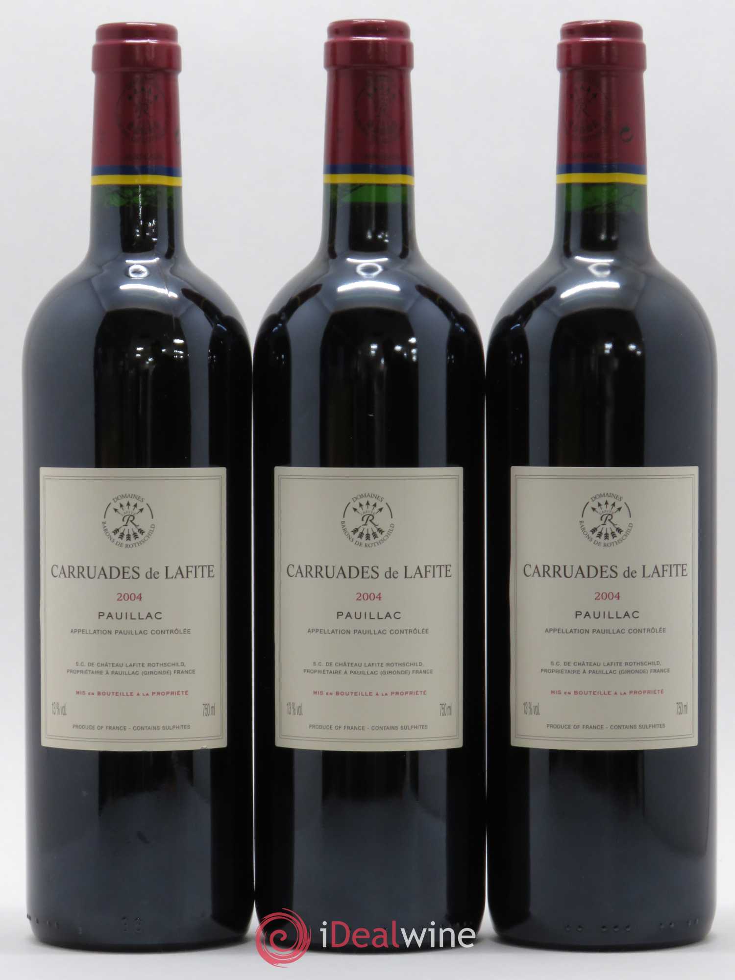 Carruades de Lafite Rothschild Second Vin 2004 - Lot de 3 bouteilles - 1