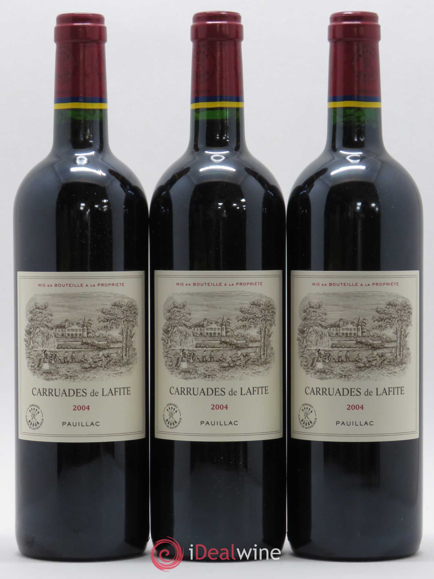 Carruades de Lafite Rothschild Second Vin 2004 - Lot de 3 bouteilles - 0