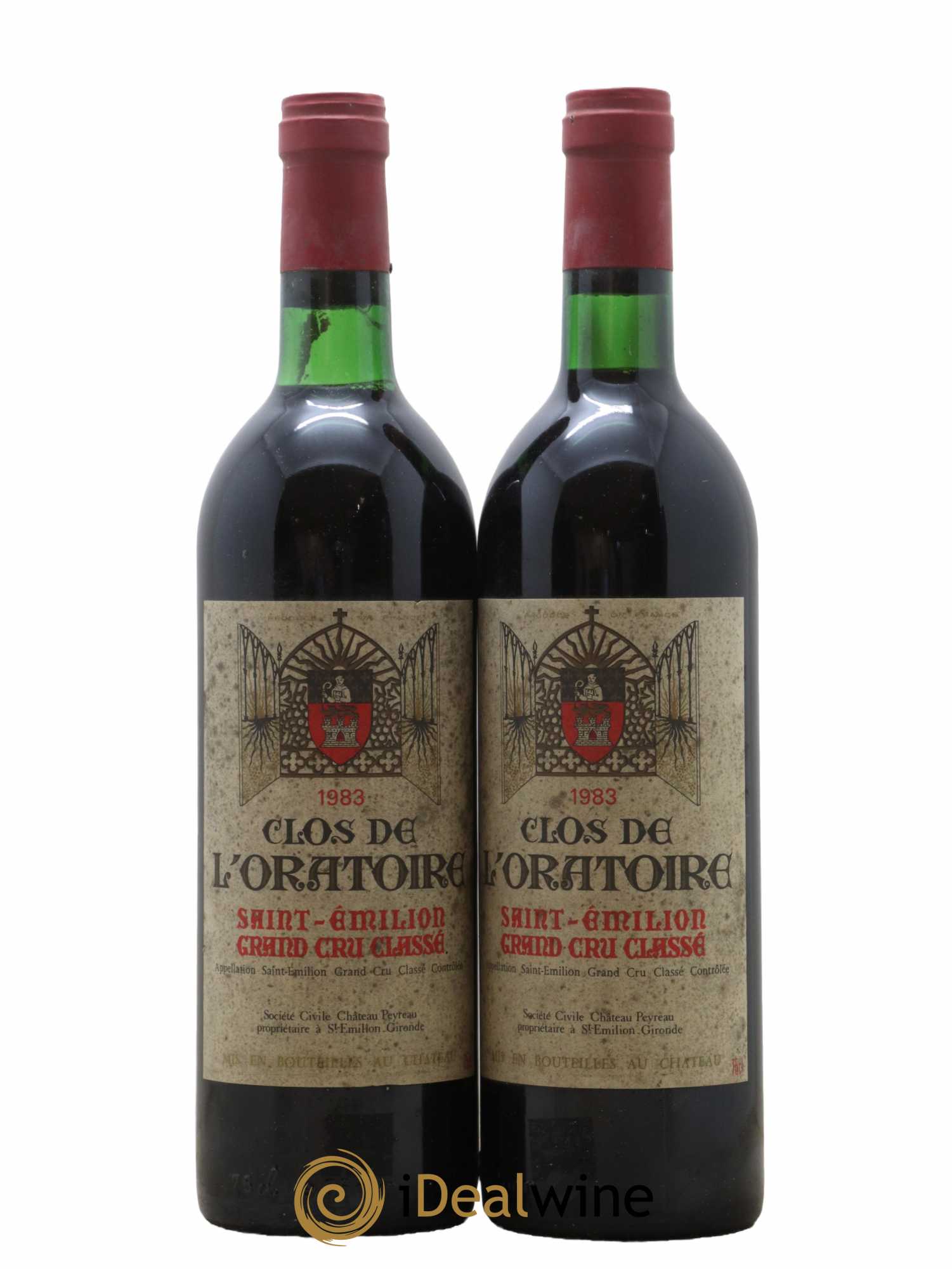 Clos de l'Oratoire Grand Cru Classé 1983 - Lot de 2 bouteilles - 0