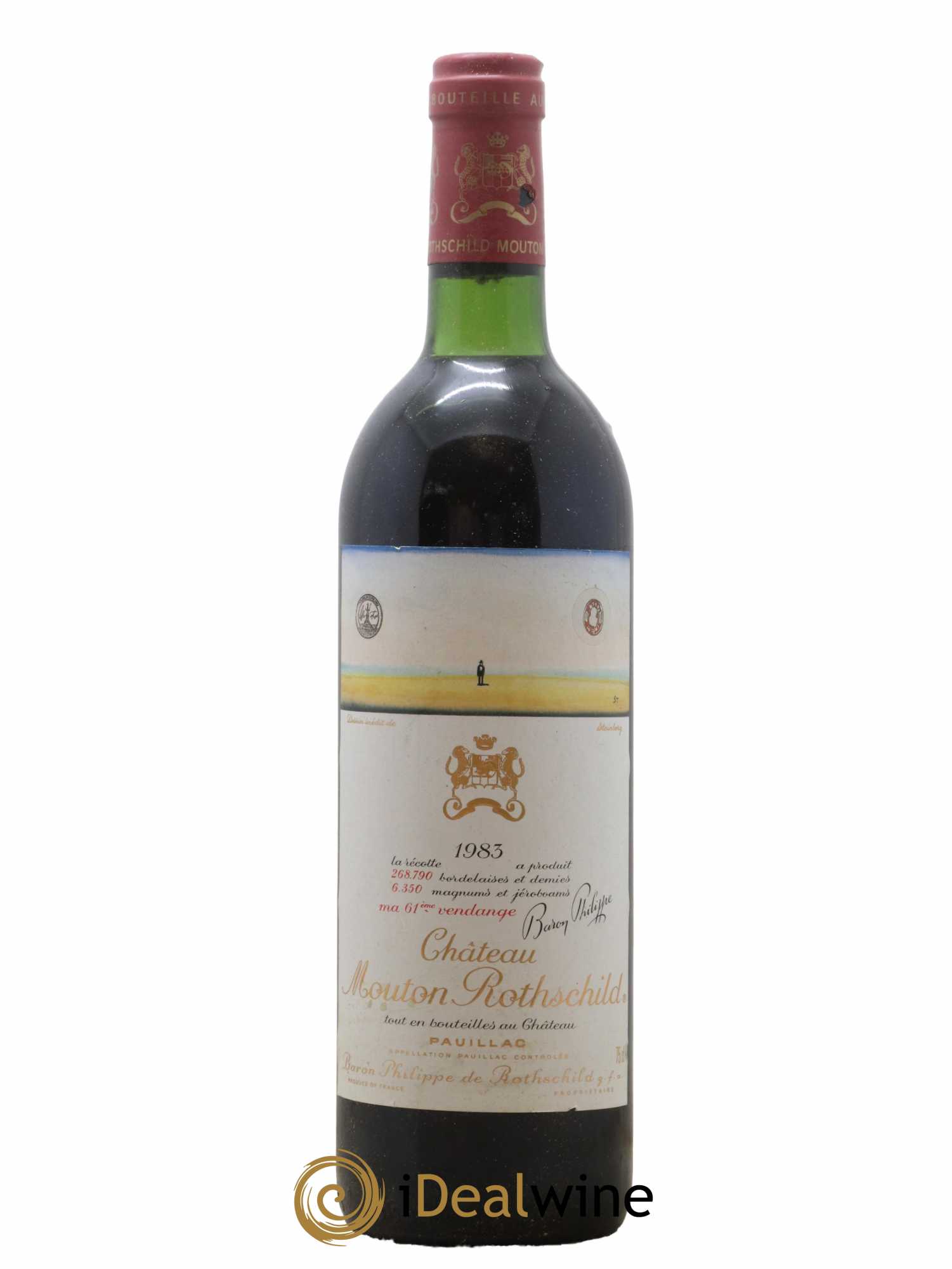 Château Mouton Rothschild 1er Grand Cru Classé 1983 - Lot de 1 bouteille - 0