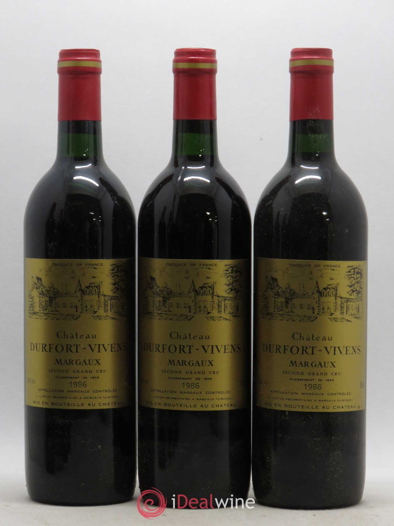 Château Durfort Vivens 2ème Grand Cru Classé 1986 - Lot de 6 bouteilles - 1
