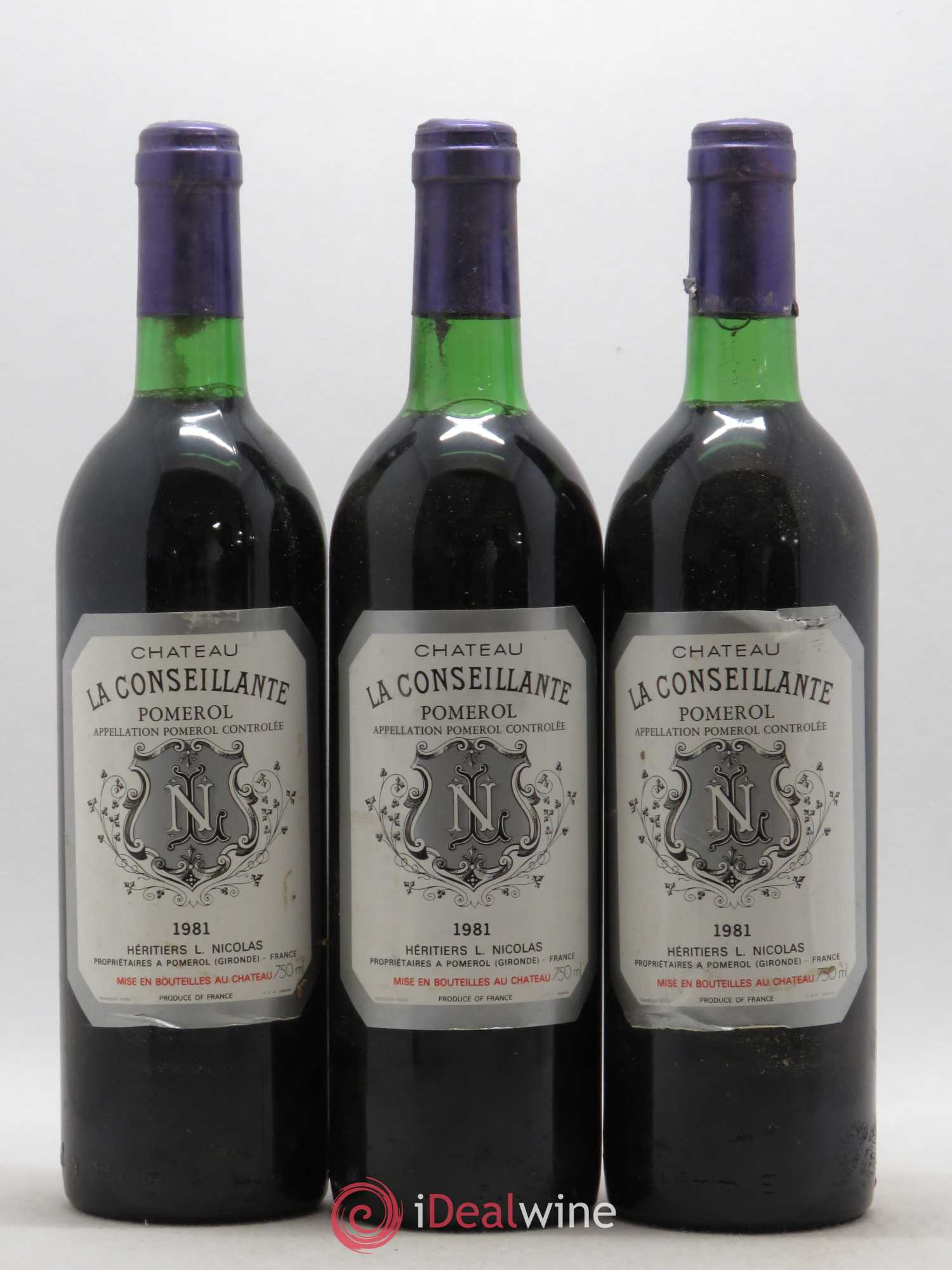 Château la Conseillante 1981 - Lot de 3 bouteilles - 0