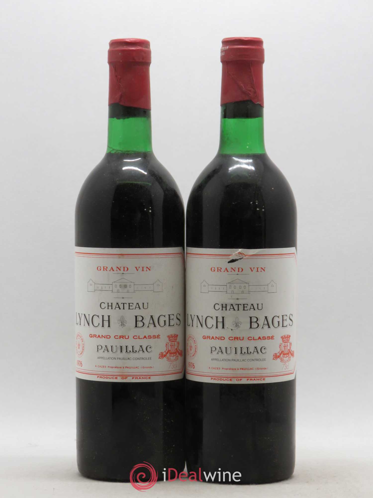 Château Lynch Bages 5ème Grand Cru Classé 1976 - Lot de 2 bouteilles - 0