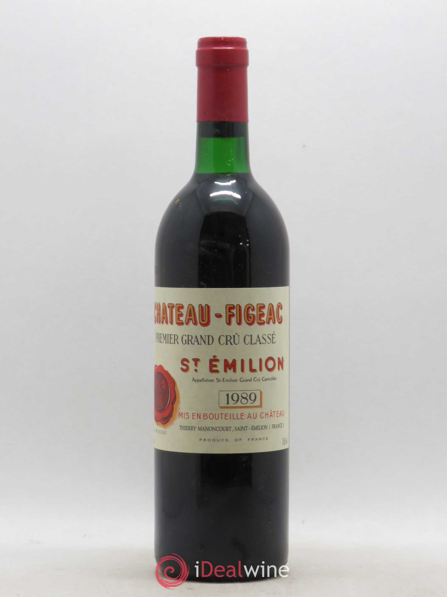 Château Figeac 1er Grand Cru Classé A 1989 - Lot de 1 bouteille - 0