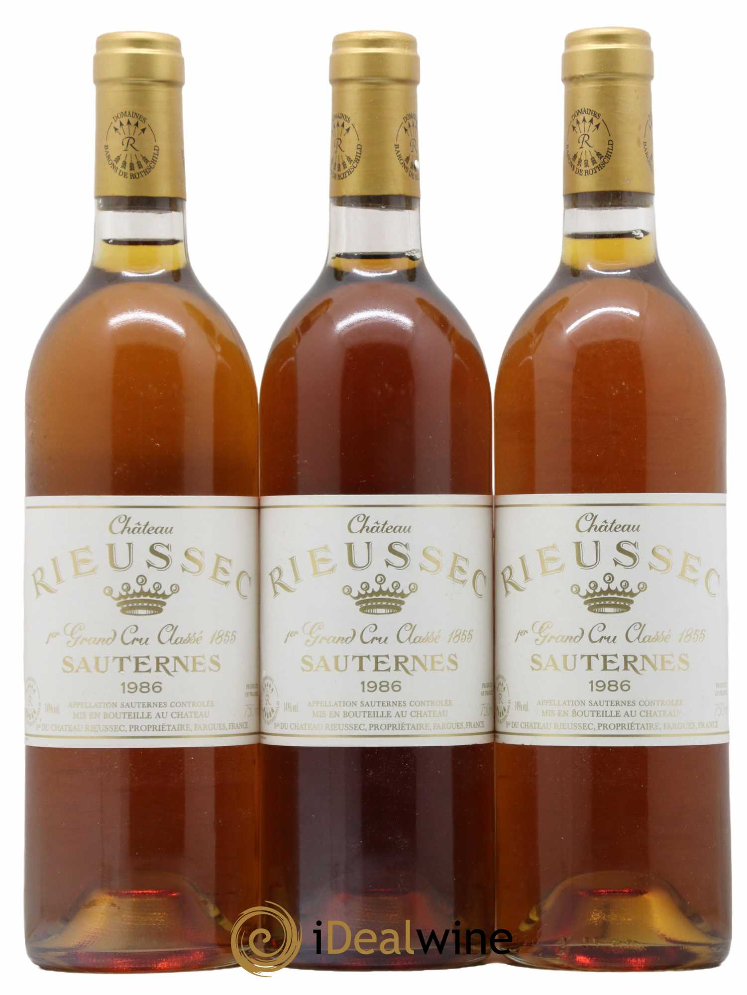 Château Rieussec 1er Grand Cru Classé 1986 - Lotto di 3 bottiglie - 0