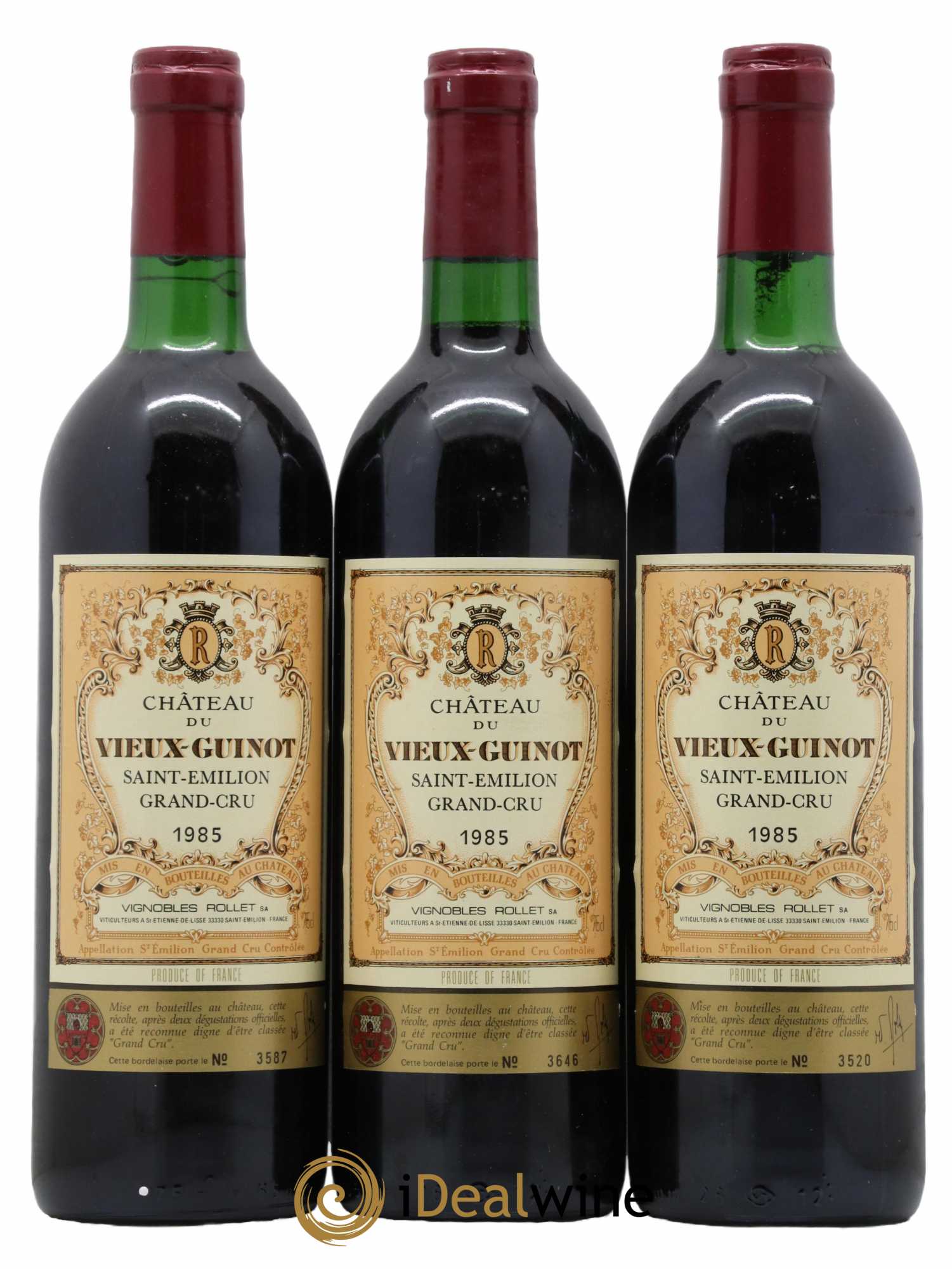 Château Vieux Guinot 1985 - Lot de 3 bouteilles - 0