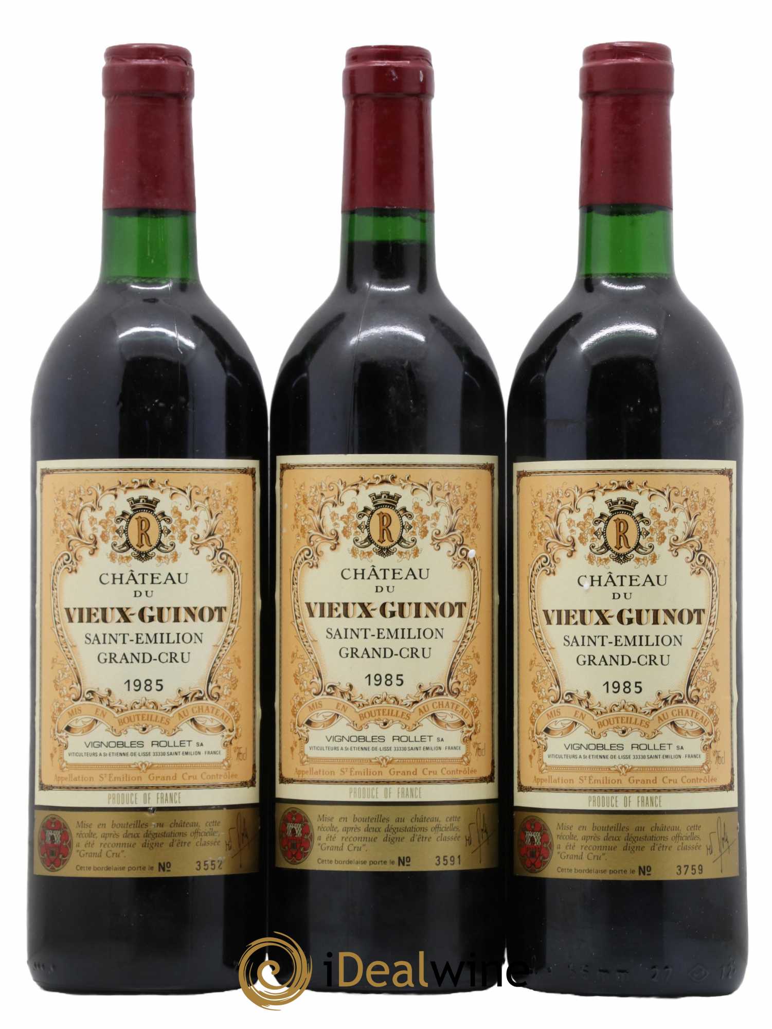 Château Vieux Guinot 1985 - Lot de 3 bouteilles - 0