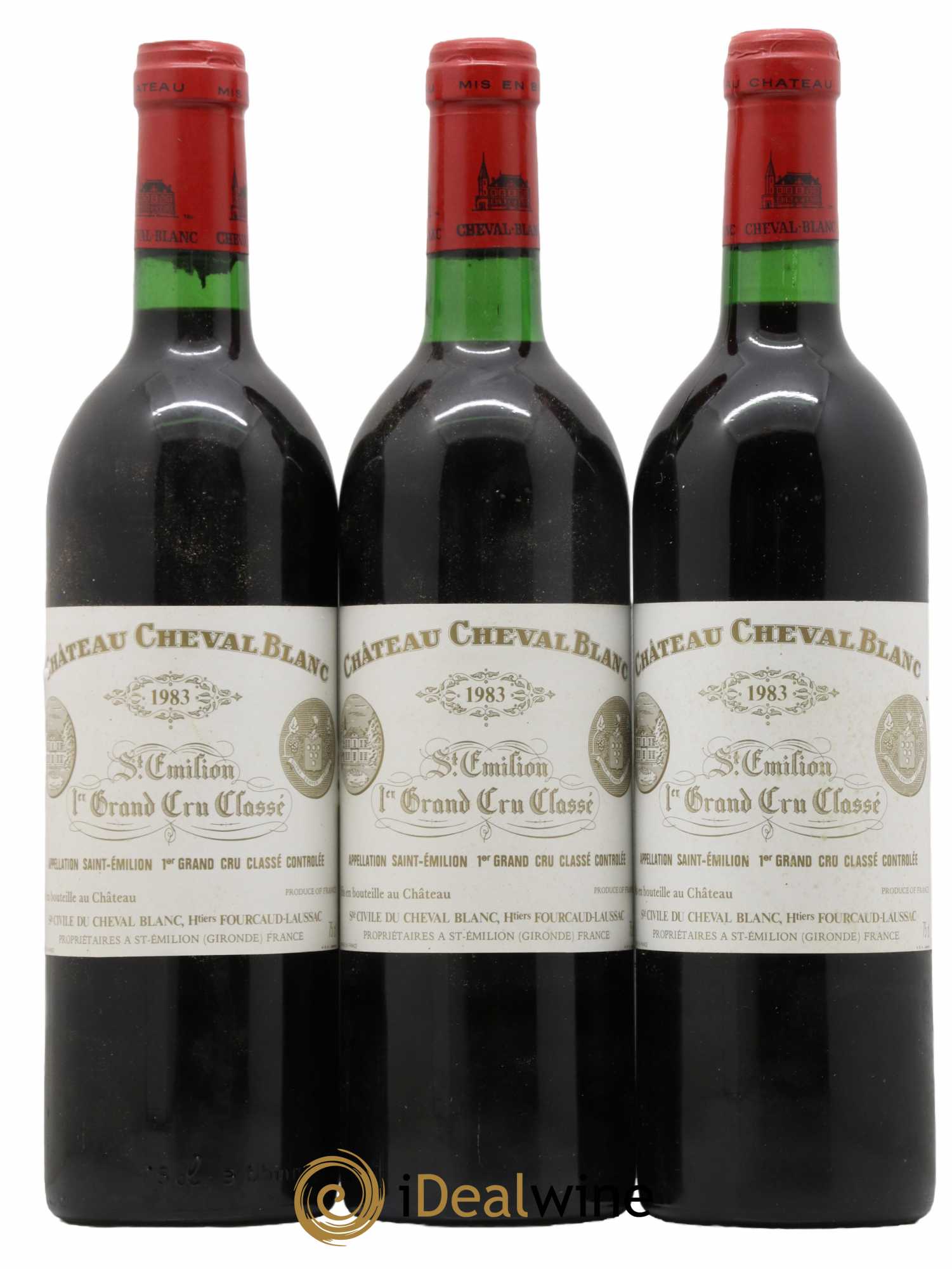 Château Cheval Blanc 1er Grand Cru Classé A 1983 - Lot de 3 bouteilles - 0