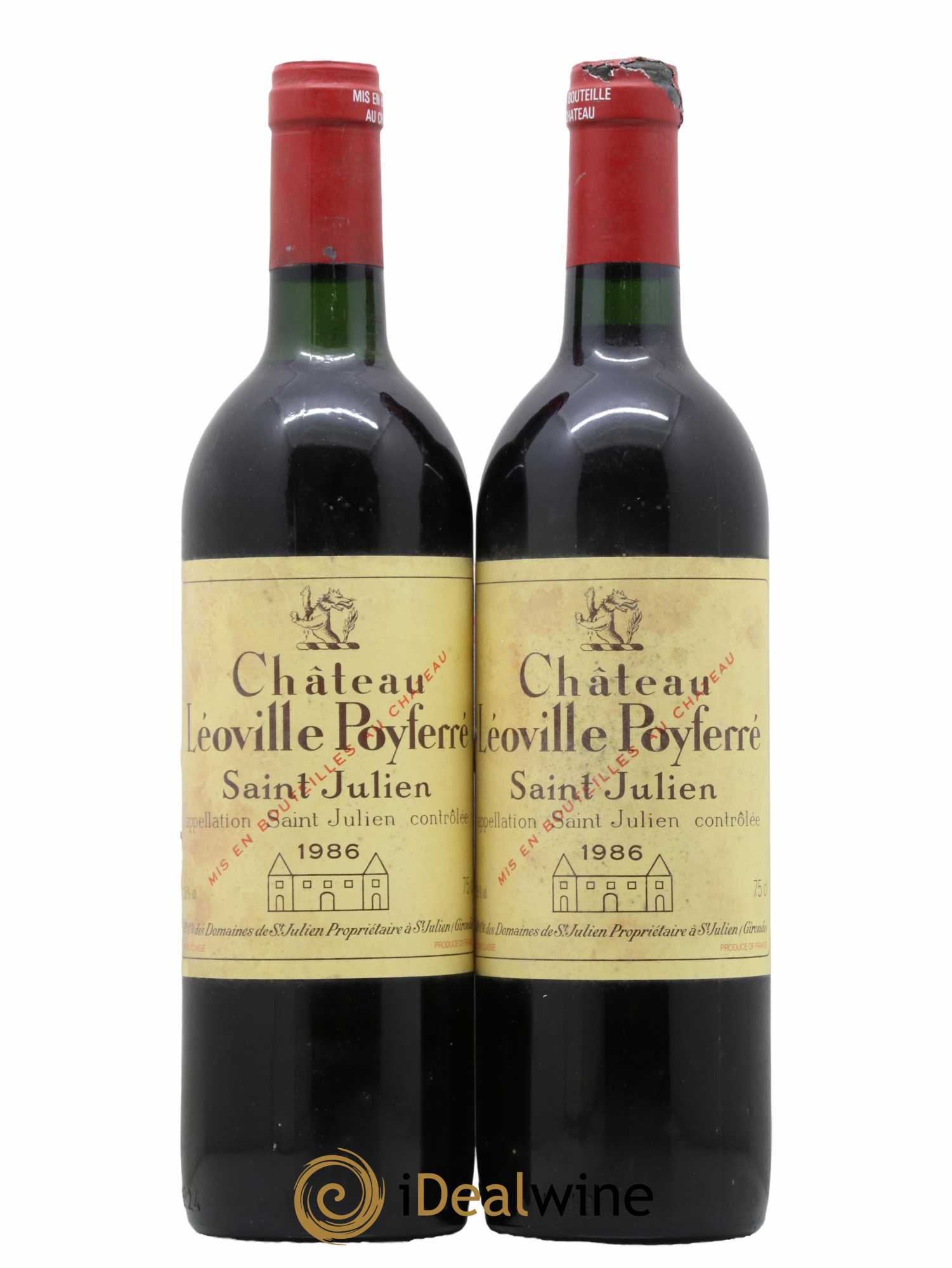 Château Léoville Poyferré 2ème Grand Cru Classé 1986 - Lot de 2 bouteilles - 0