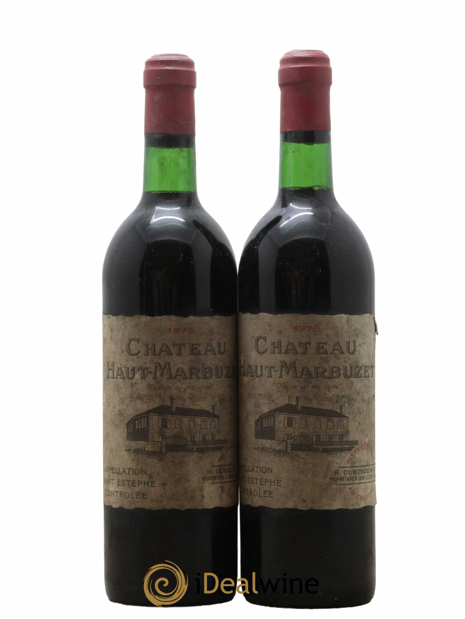 Château Haut Marbuzet 1975 - Lot de 2 bouteilles - 0