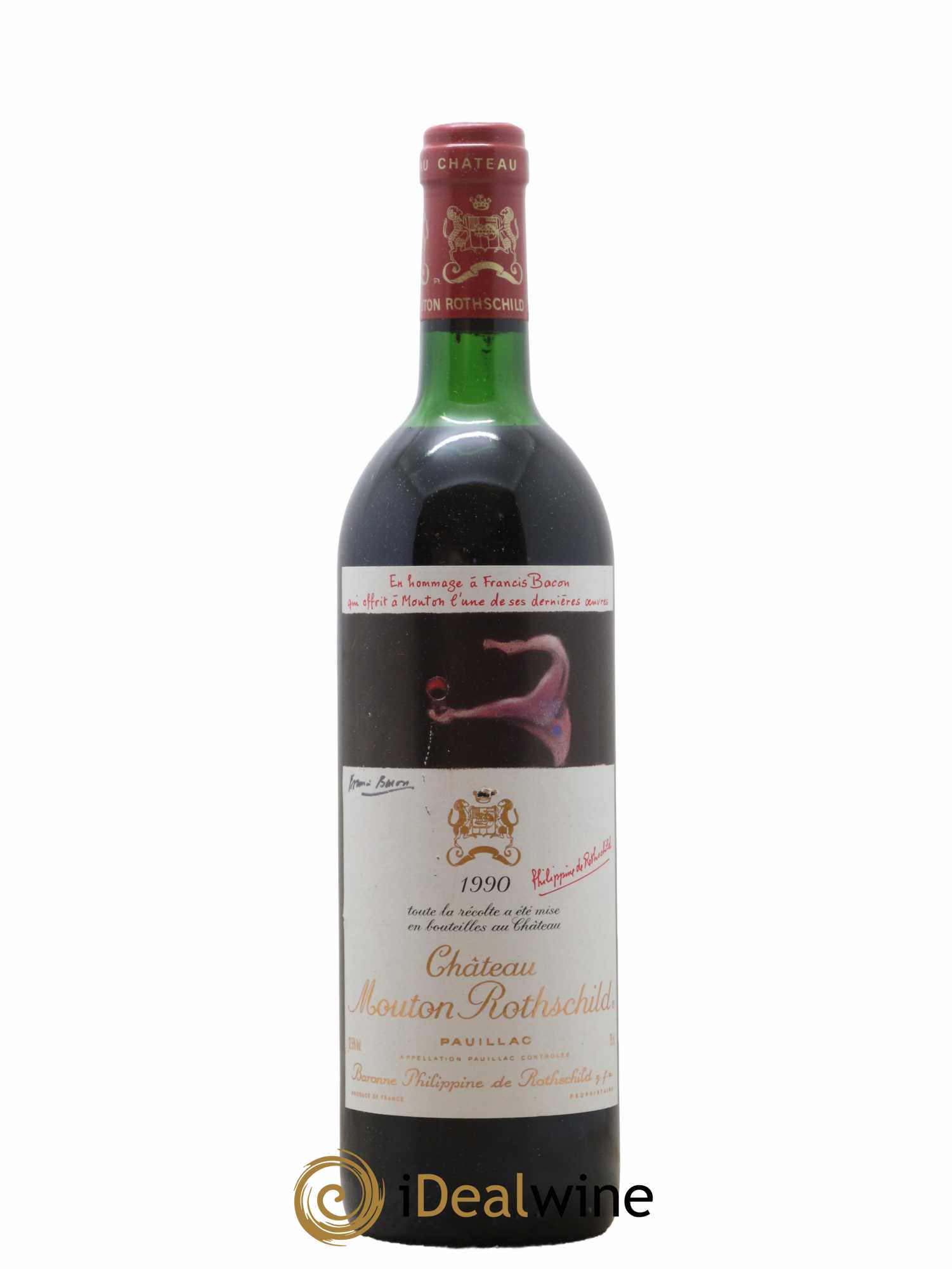 Château Mouton Rothschild 1er Grand Cru Classé 1990 - Lot de 1 bouteille - 0