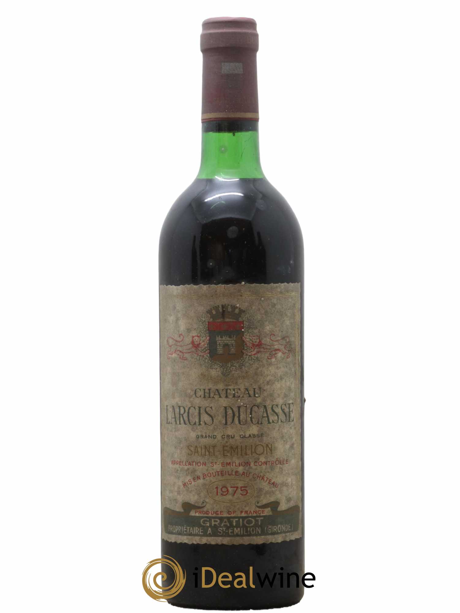 Château Larcis Ducasse 1er Grand Cru Classé B 1975 - Lot de 1 bouteille - 0