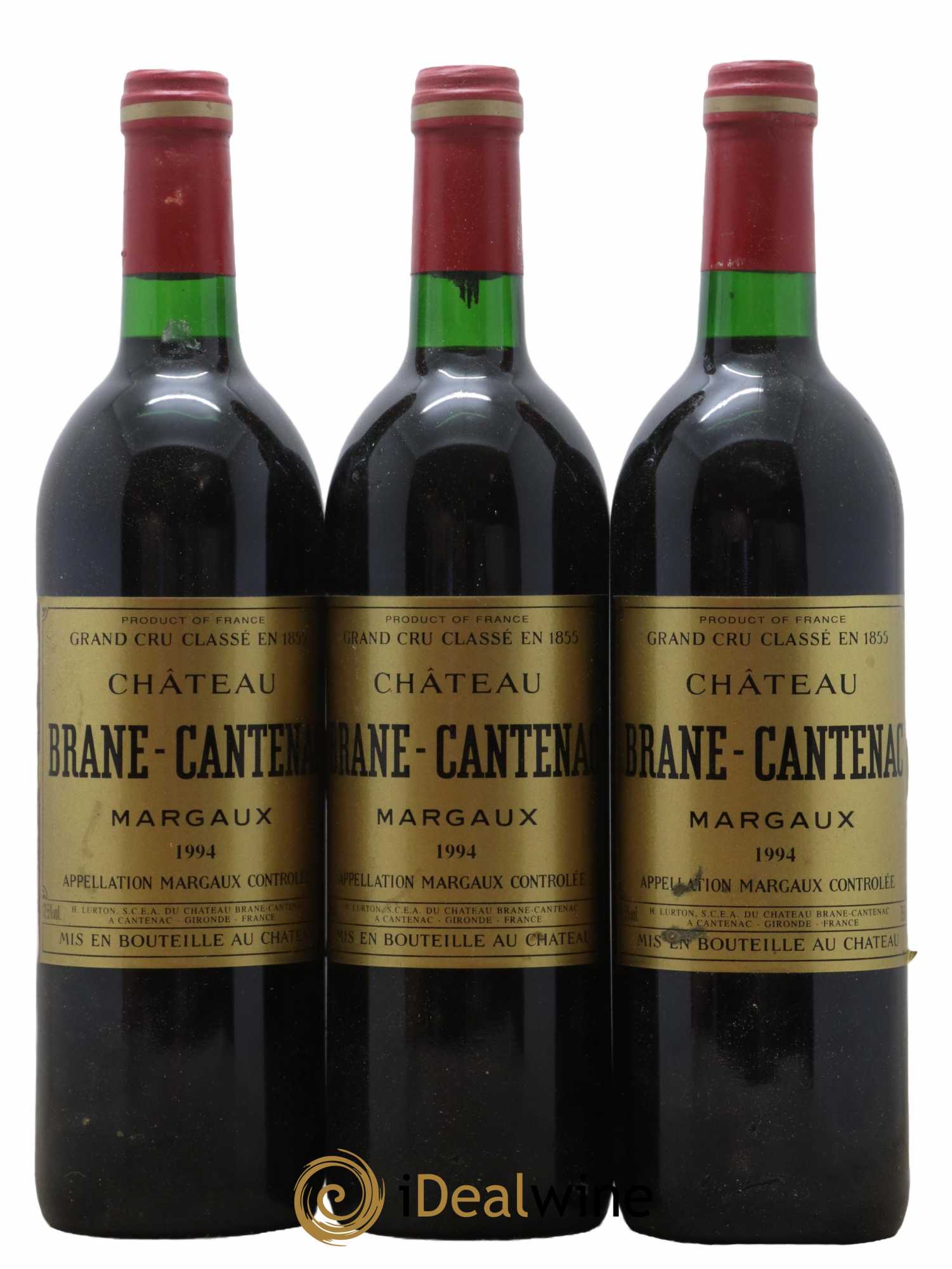 Château Brane Cantenac 2ème Grand Cru Classé 1994 - Lot de 3 bouteilles - 0