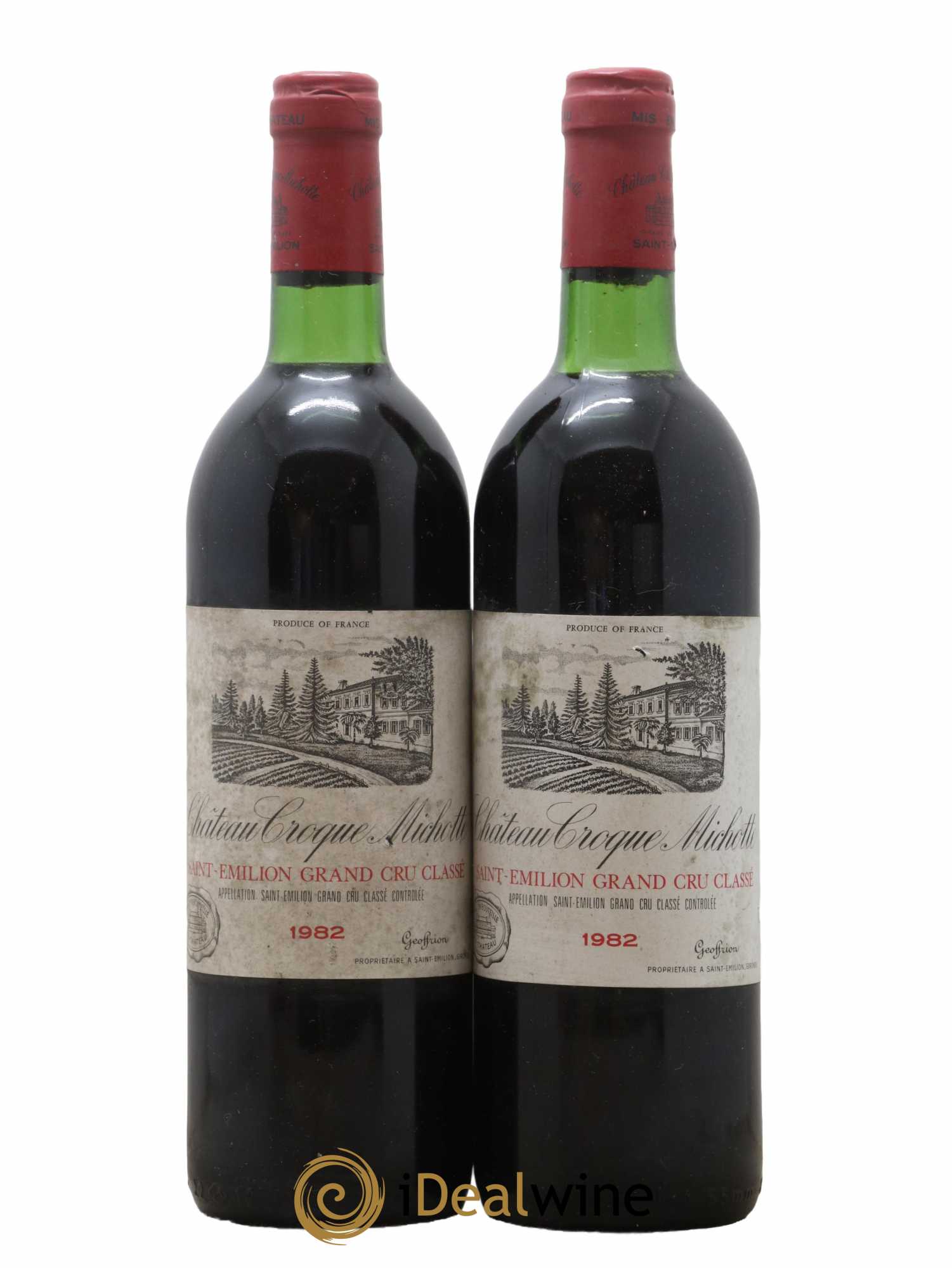 Château Croque Michotte 1982 - Lot de 2 bouteilles - 0