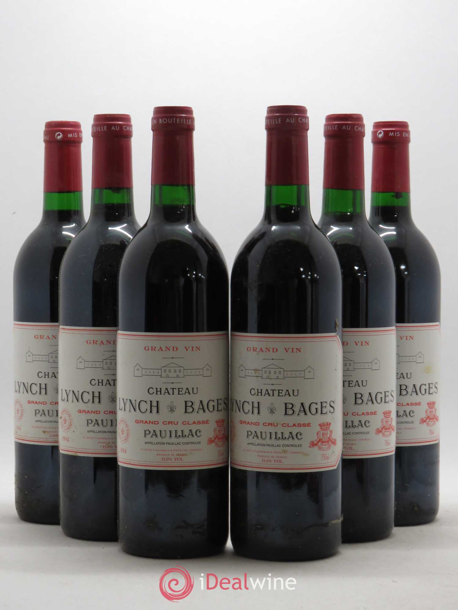 Château Lynch Bages 5ème Grand Cru Classé 1994 - Lot de 6 bouteilles - 0