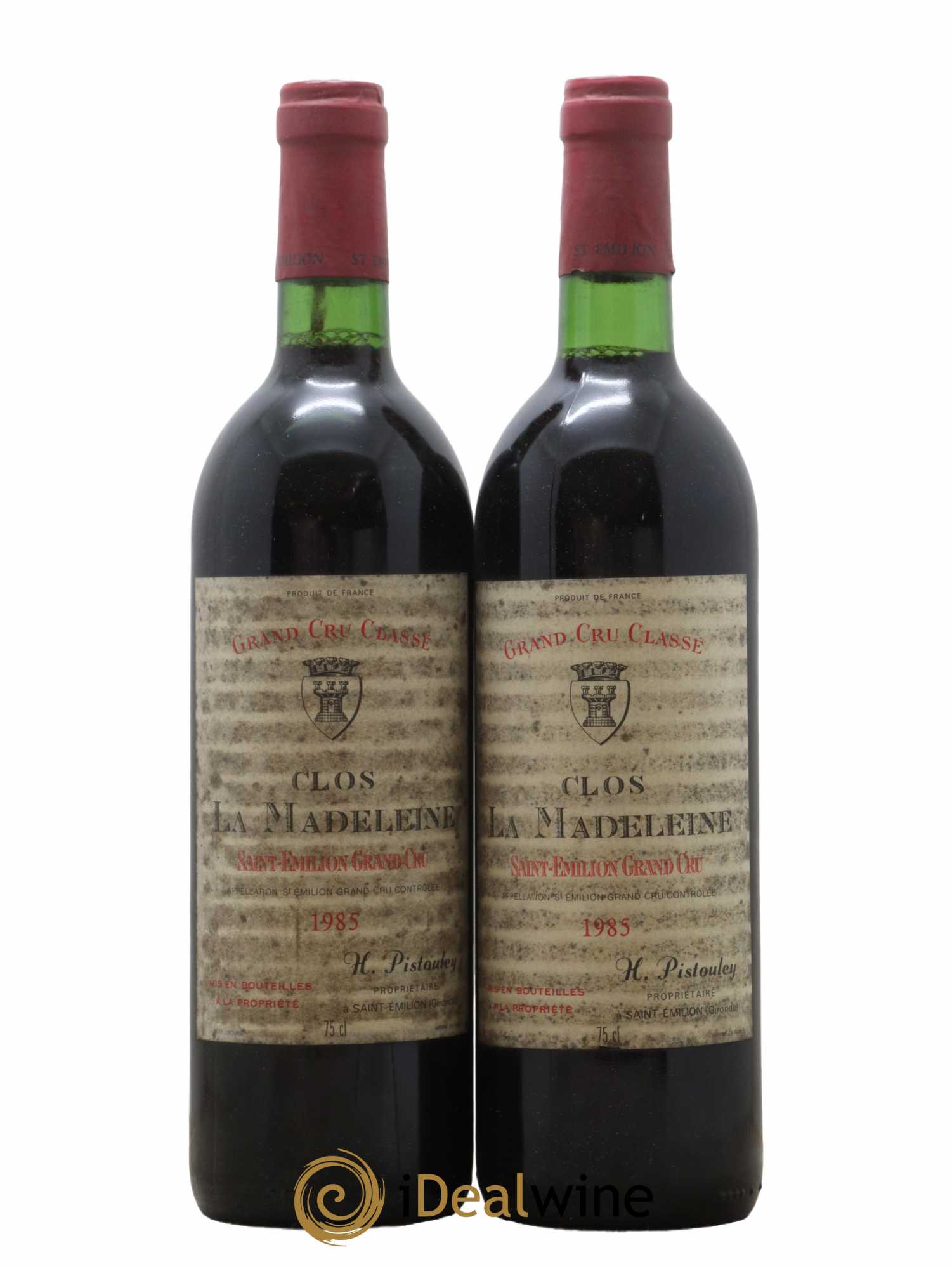 Clos la Madeleine Grand Cru Classé 1985 - Lot de 2 bouteilles - 0