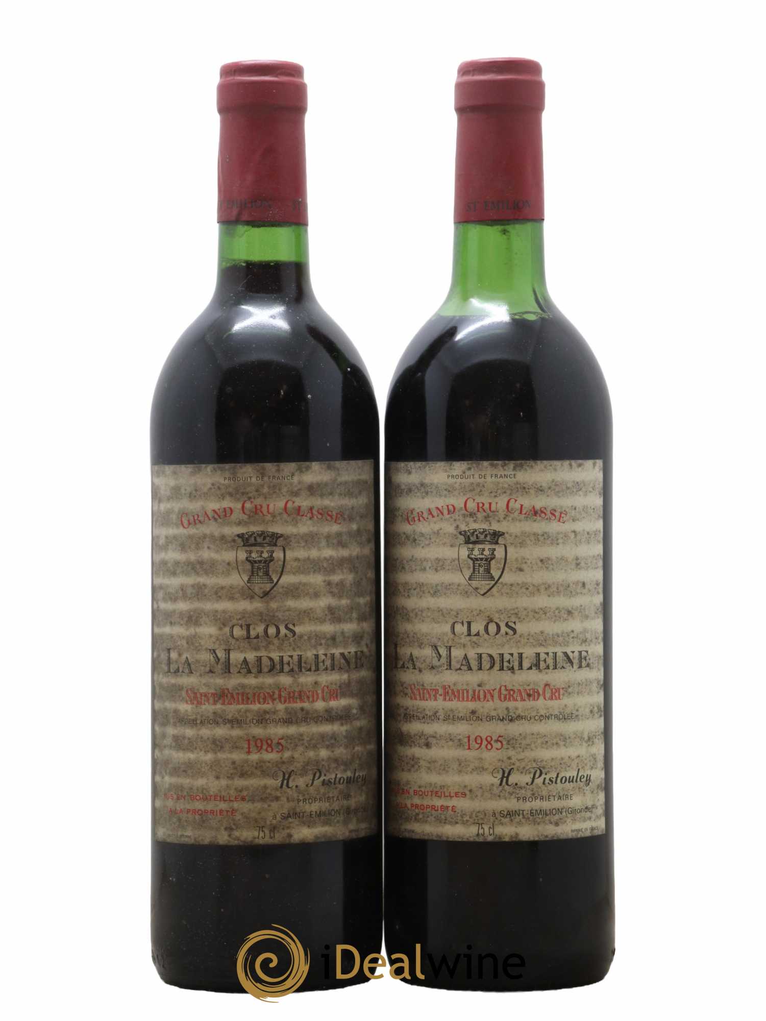 Clos la Madeleine Grand Cru Classé 1985 - Lot de 2 bouteilles - 0
