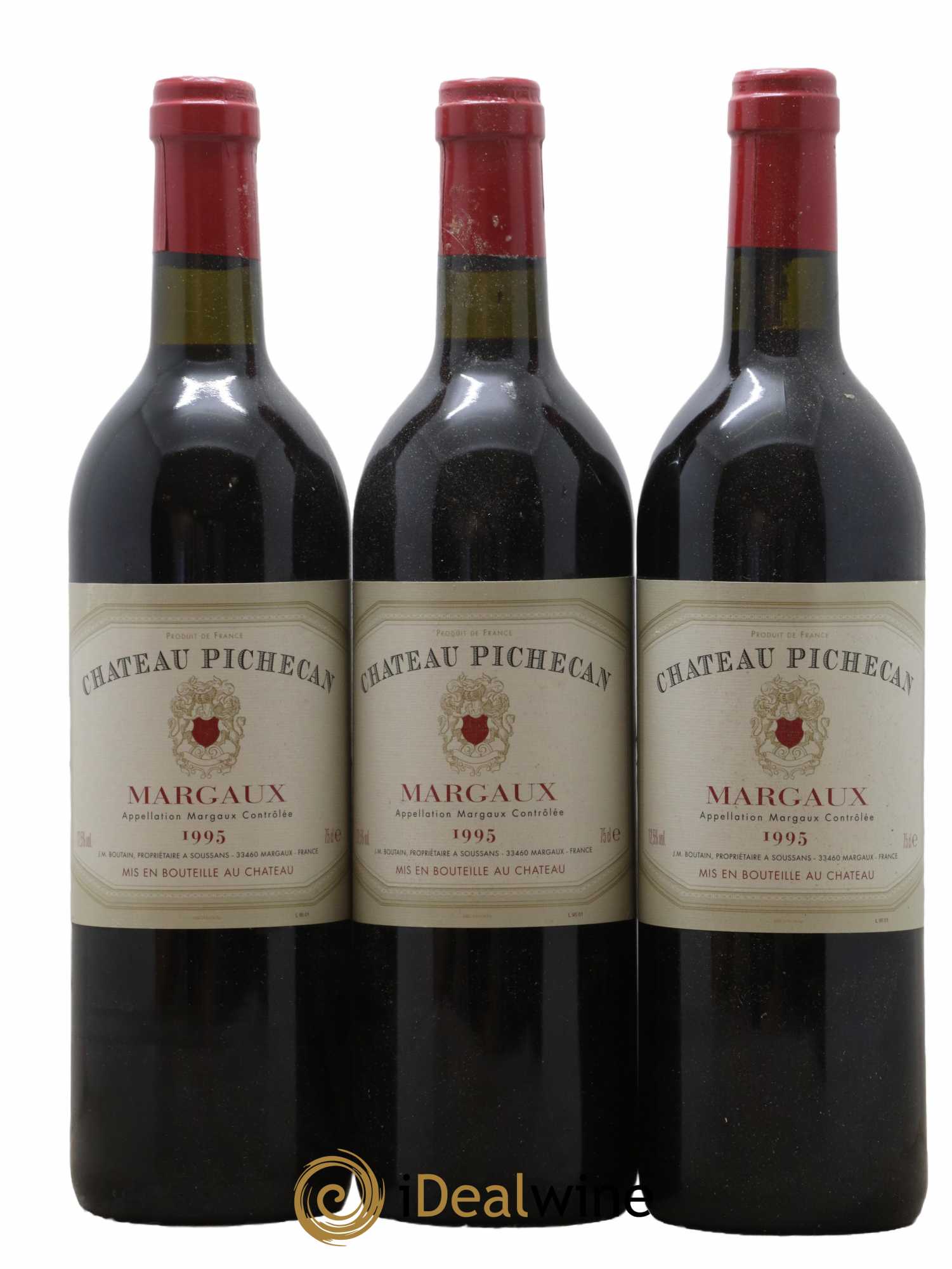 Bordeaux Margaux Château Pichecan 1995 - Lot de 12 bouteilles - 2