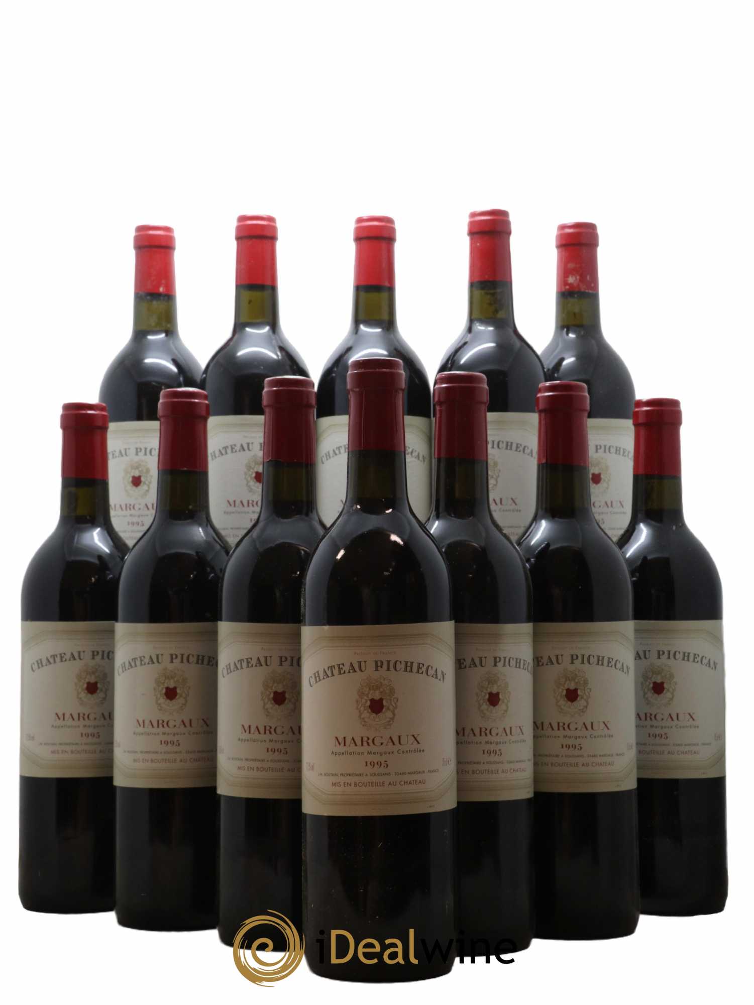 Bordeaux Margaux Château Pichecan 1995 - Lot de 12 bouteilles - 0