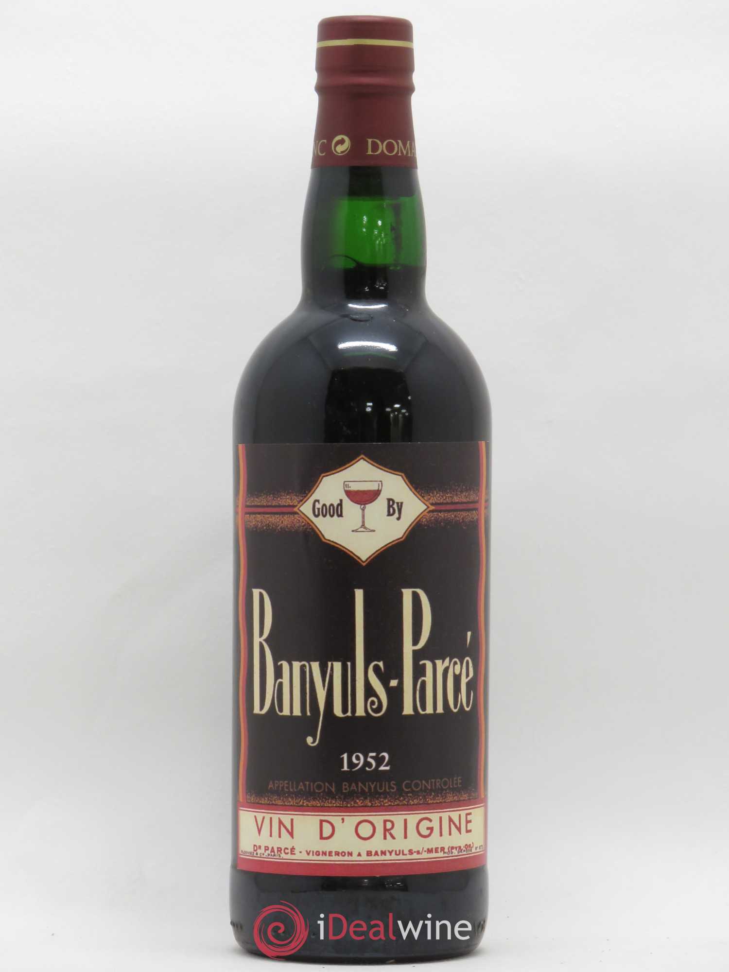 Banyuls Parcé Domaine du Mas Blanc 1952 - Posten von 1 Flasche - 0