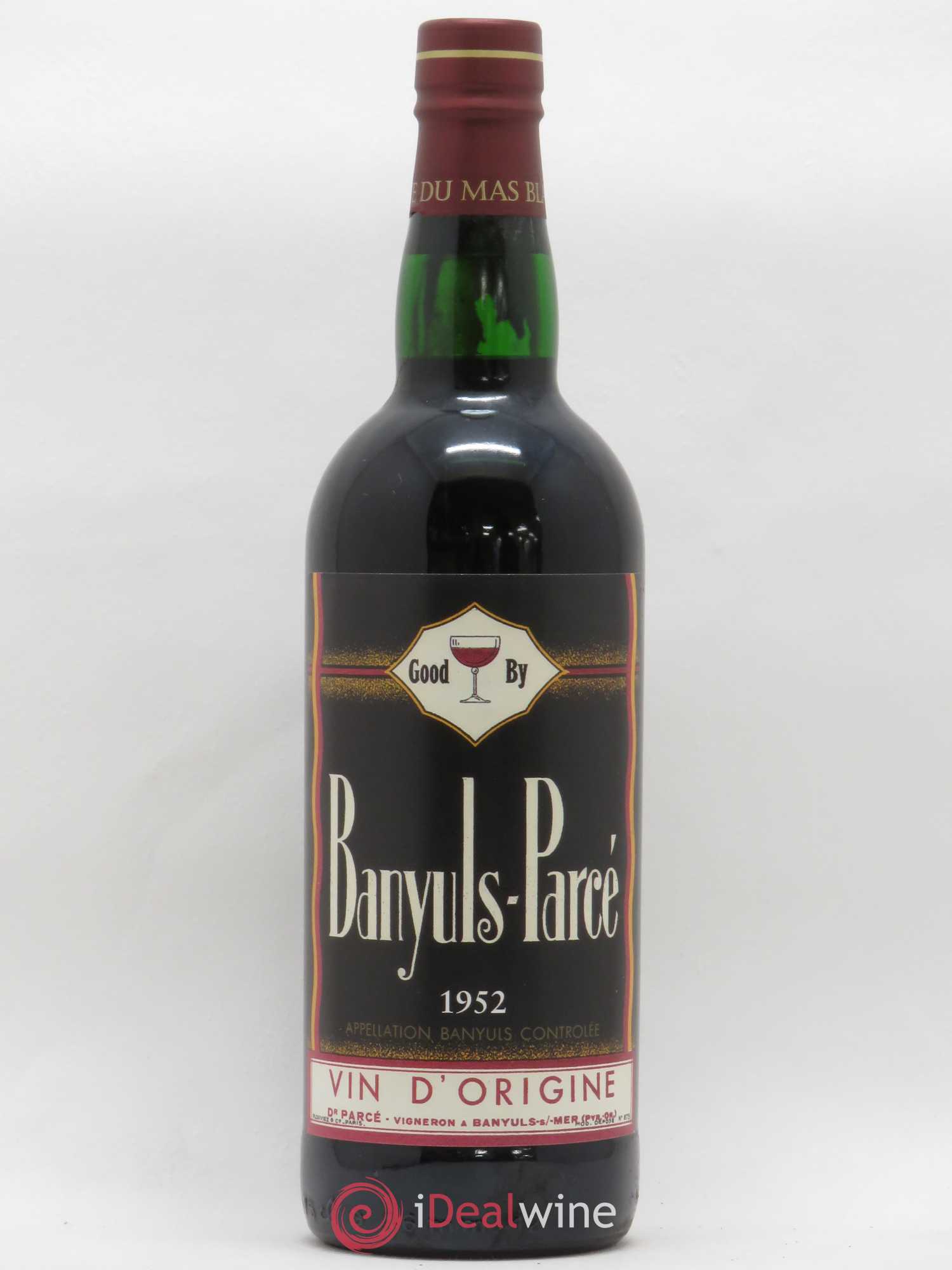 Banyuls Parcé Domaine du Mas Blanc 1952 - Posten von 1 Flasche - 0