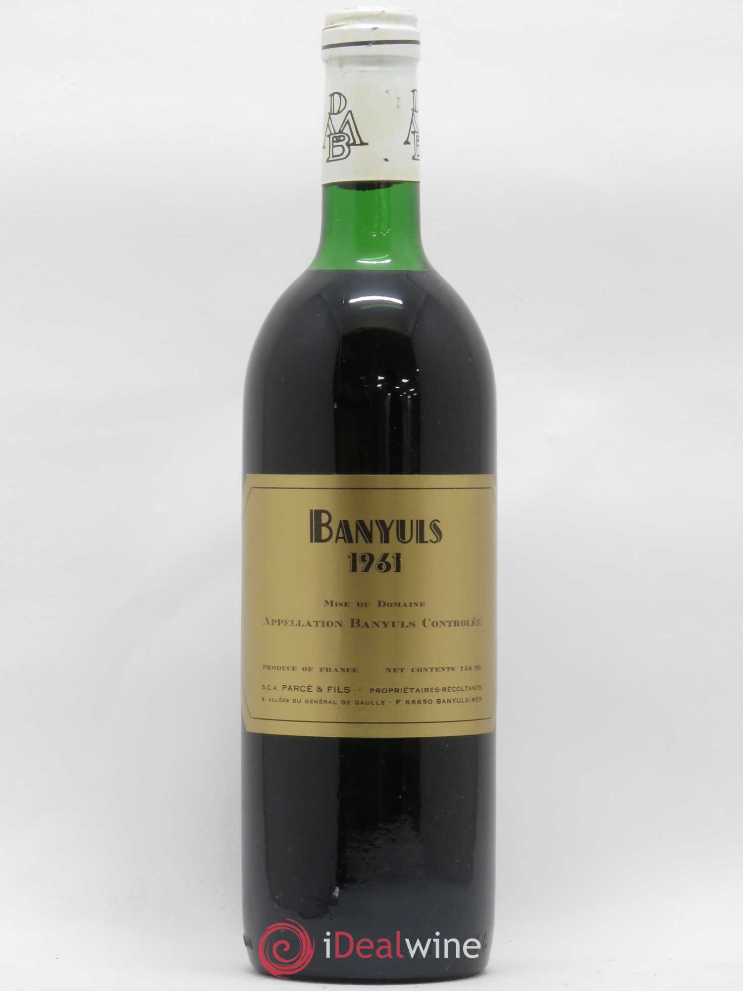Banyuls Domaine du Mas Blanc 1961 - Posten von 1 Flasche - 0
