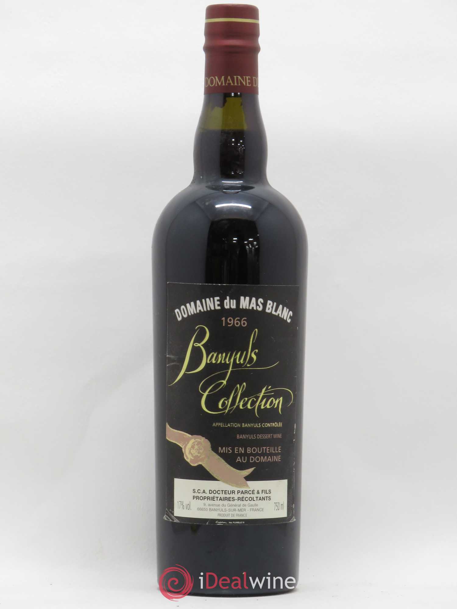 Banyuls Collection Mas Blanc (Domaine du) - Parcé et Fils 1966 - Lot de 1 bouteille - 0