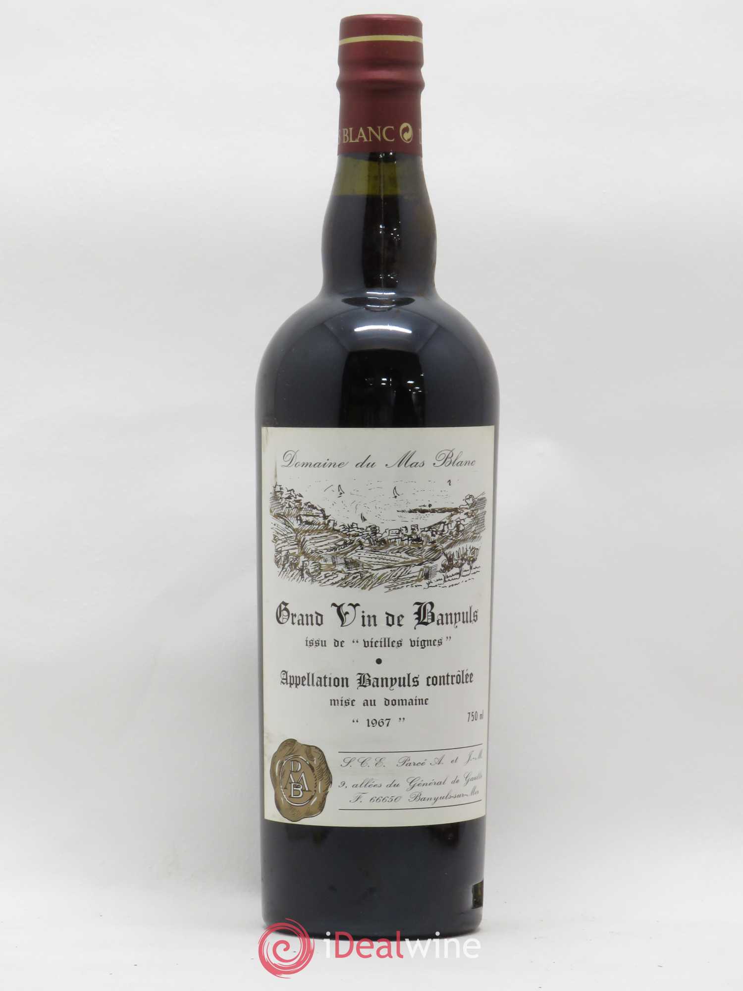 Banyuls Vieilles vignes Mas Blanc (Domaine du) - Parcé et Fils 1967 - Lotto di 1 bottiglia - 0