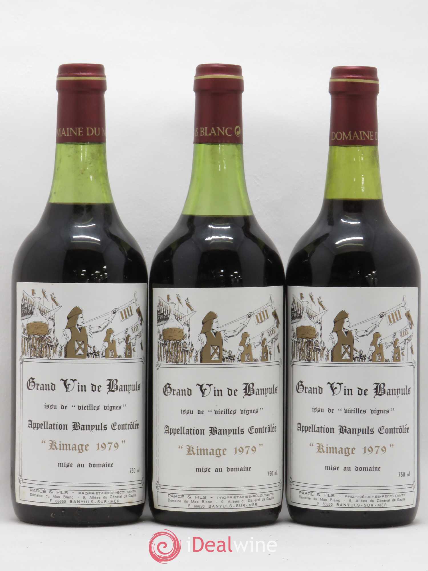 Banyuls Rimage Mas Blanc (Domaine du) - Parcé et Fils Vieilles vignes 1979 - Posten von 3 Flaschen - 0
