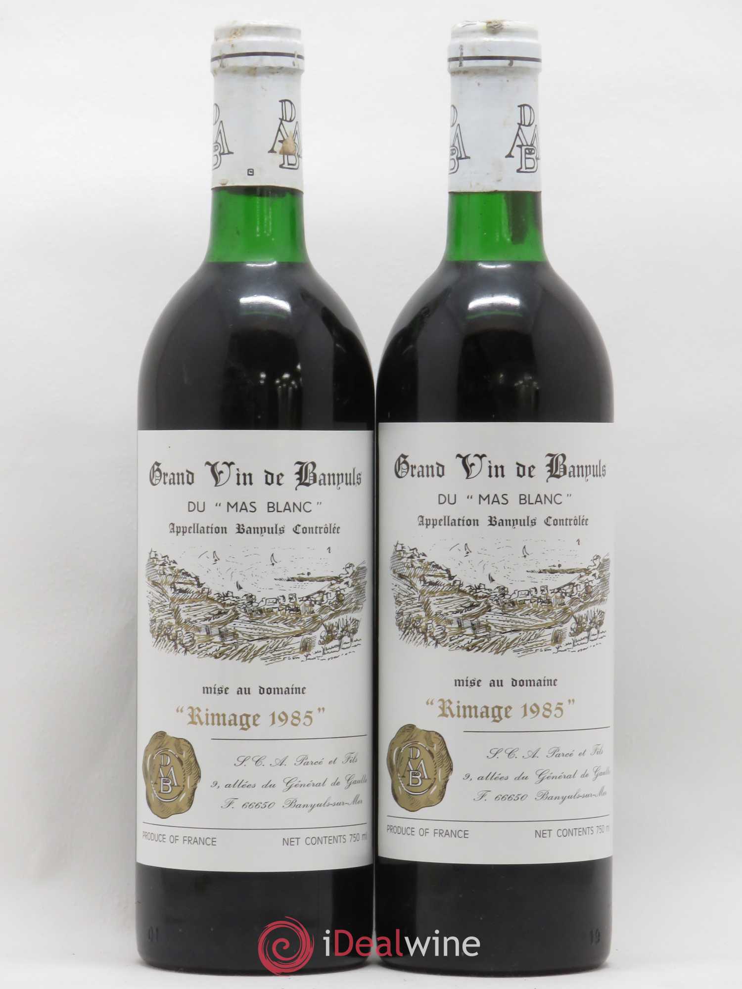 Banyuls Rimage Mas Blanc (Domaine du) - Parcé et Fils 1985 - Posten von 2 Flaschen - 0