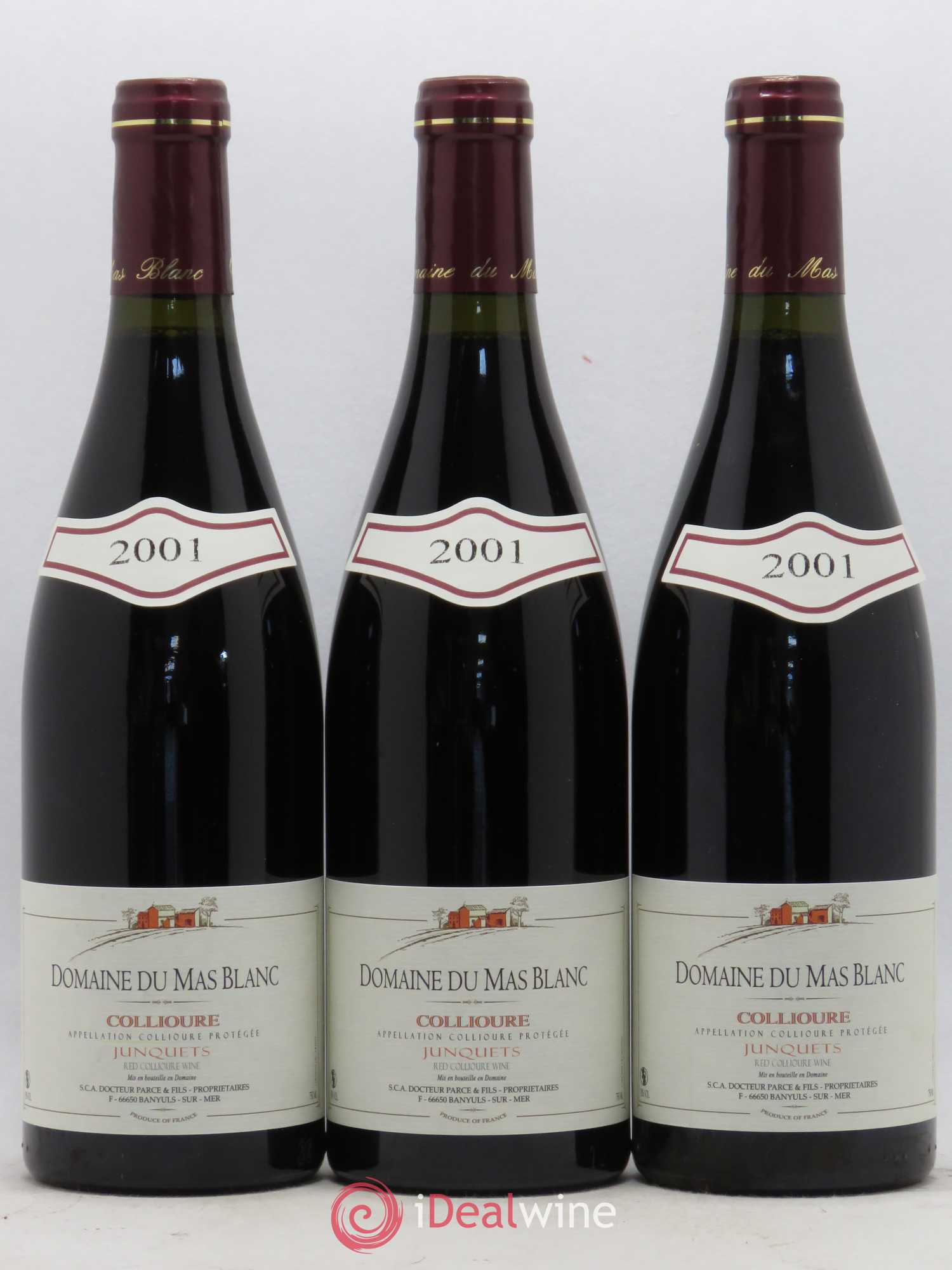 Collioure Les Junquets Domaine du Mas Blanc 2001 - Posten von 6 Flaschen - 1