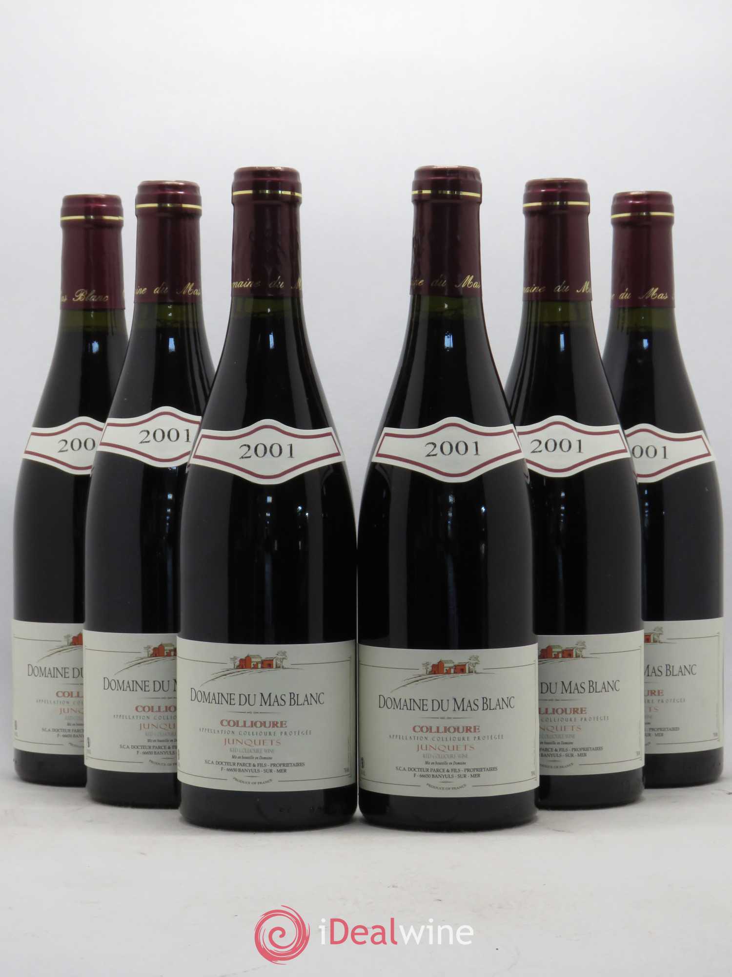 Collioure Les Junquets Domaine du Mas Blanc 2001 - Posten von 6 Flaschen - 0