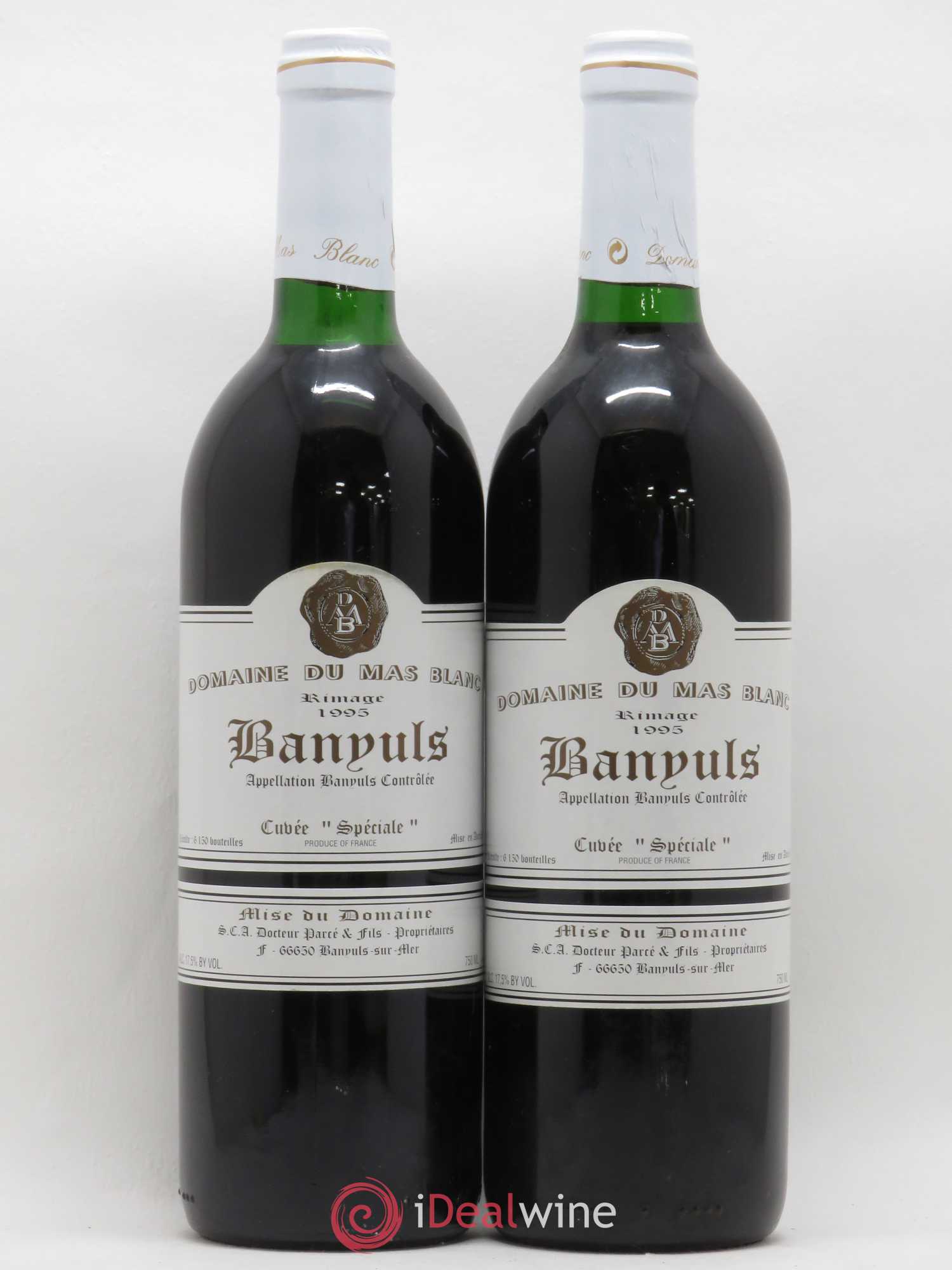 Banyuls Rimage Mas Blanc (Domaine du) - Parcé et Fils Cuvée Spéciale 1995 - Posten von 2 Flaschen - 0