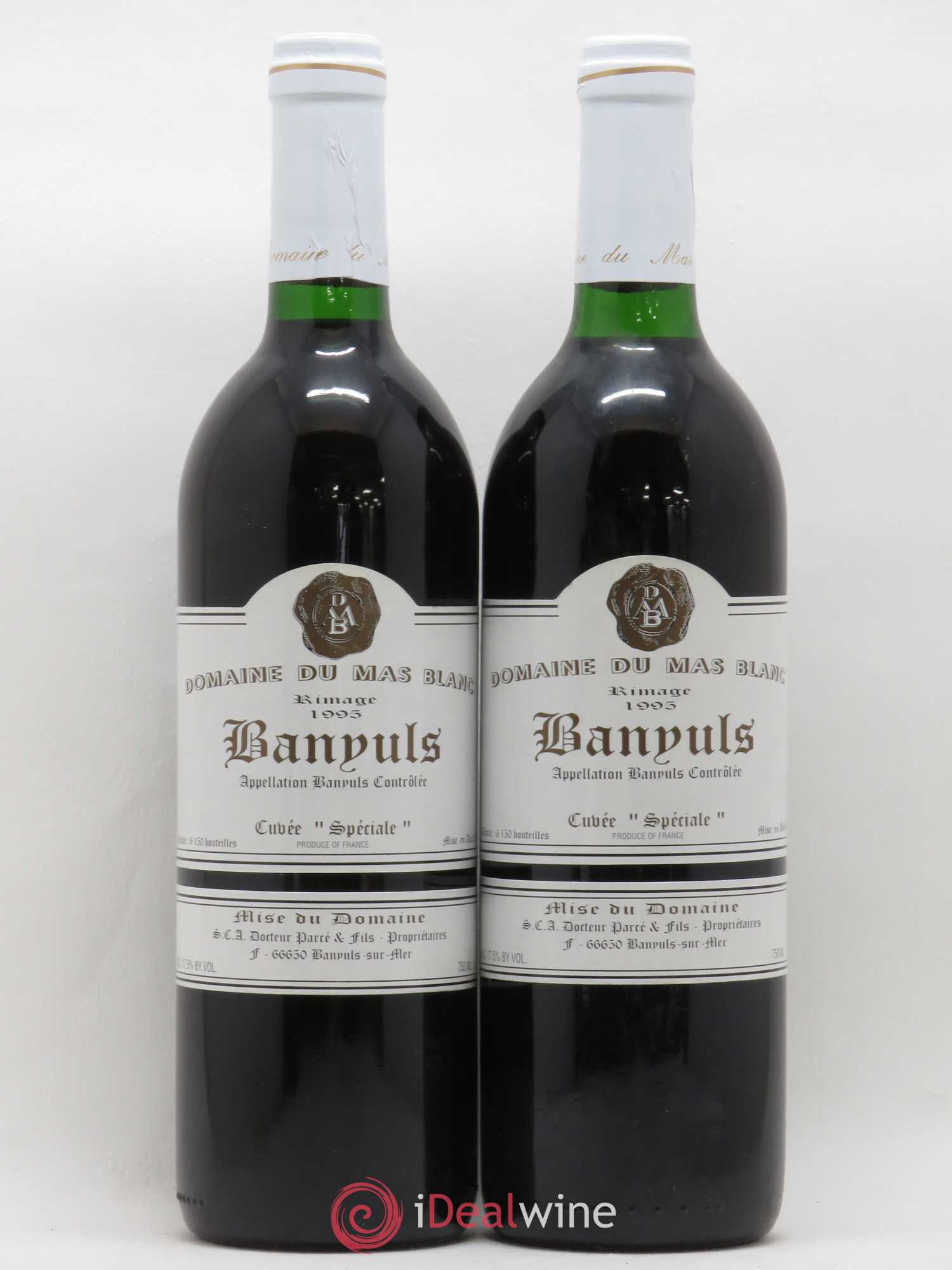 Banyuls Rimage Mas Blanc (Domaine du) - Parcé et Fils Cuvée Spéciale 1995 - Posten von 2 Flaschen - 0