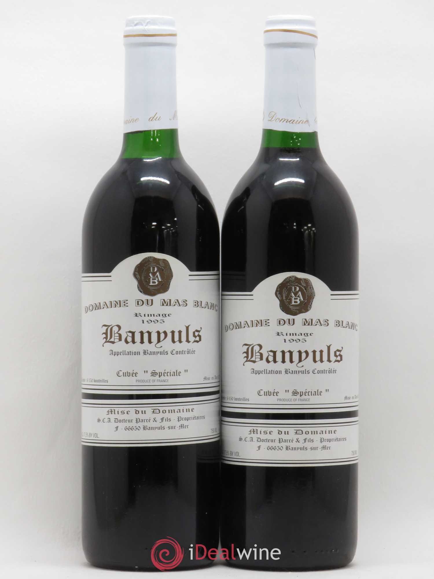 Banyuls Rimage Mas Blanc (Domaine du) - Parcé et Fils Cuvée Spéciale 1995 - Posten von 2 Flaschen - 0