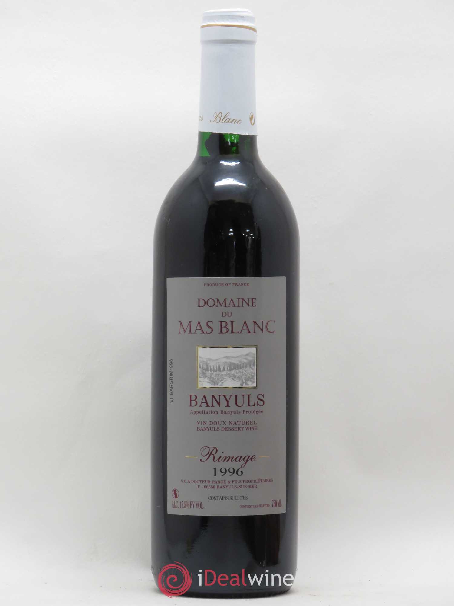 Banyuls Rimage Mas Blanc (Domaine du) - Parcé et Fils 1996 - Posten von 1 Flasche - 0