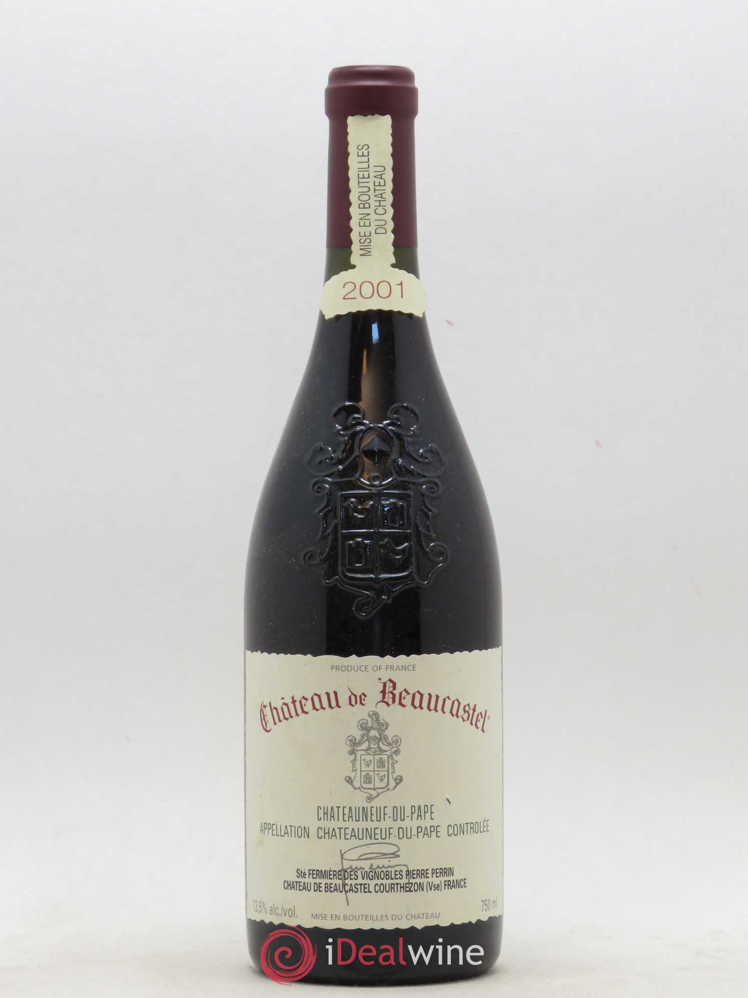 Châteauneuf-du-Pape Château de Beaucastel Famille Perrin 2001 - Lot de 1 bouteille - 0