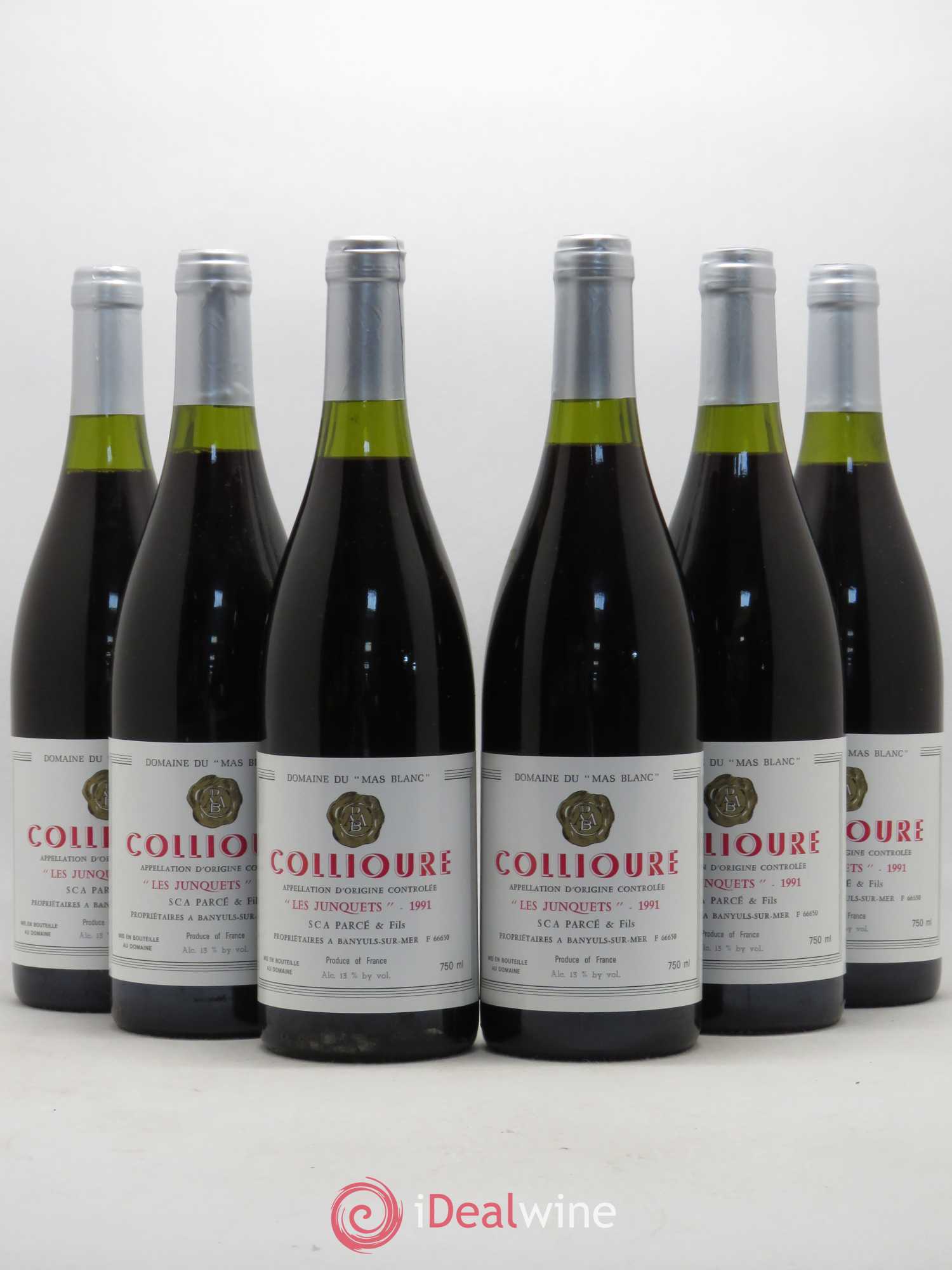 Collioure Les Junquets Domaine du Mas Blanc 1991 - Posten von 6 Flaschen - 0