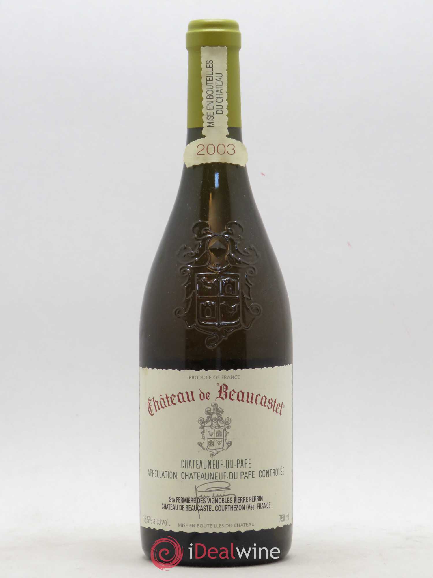 Châteauneuf-du-Pape Château de Beaucastel Famille Perrin 2003 - Lot de 1 bouteille - 0