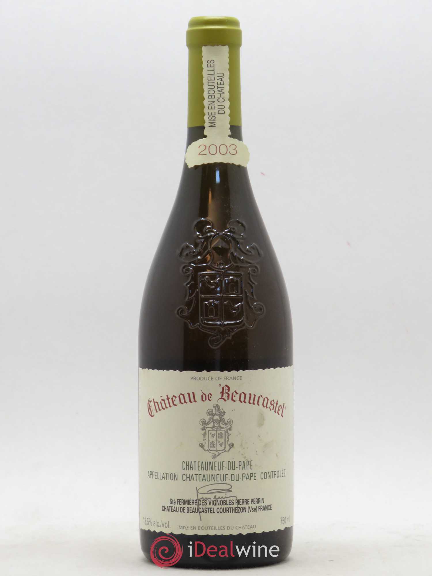 Châteauneuf-du-Pape Château de Beaucastel Famille Perrin 2003 - Lot de 1 bouteille - 0