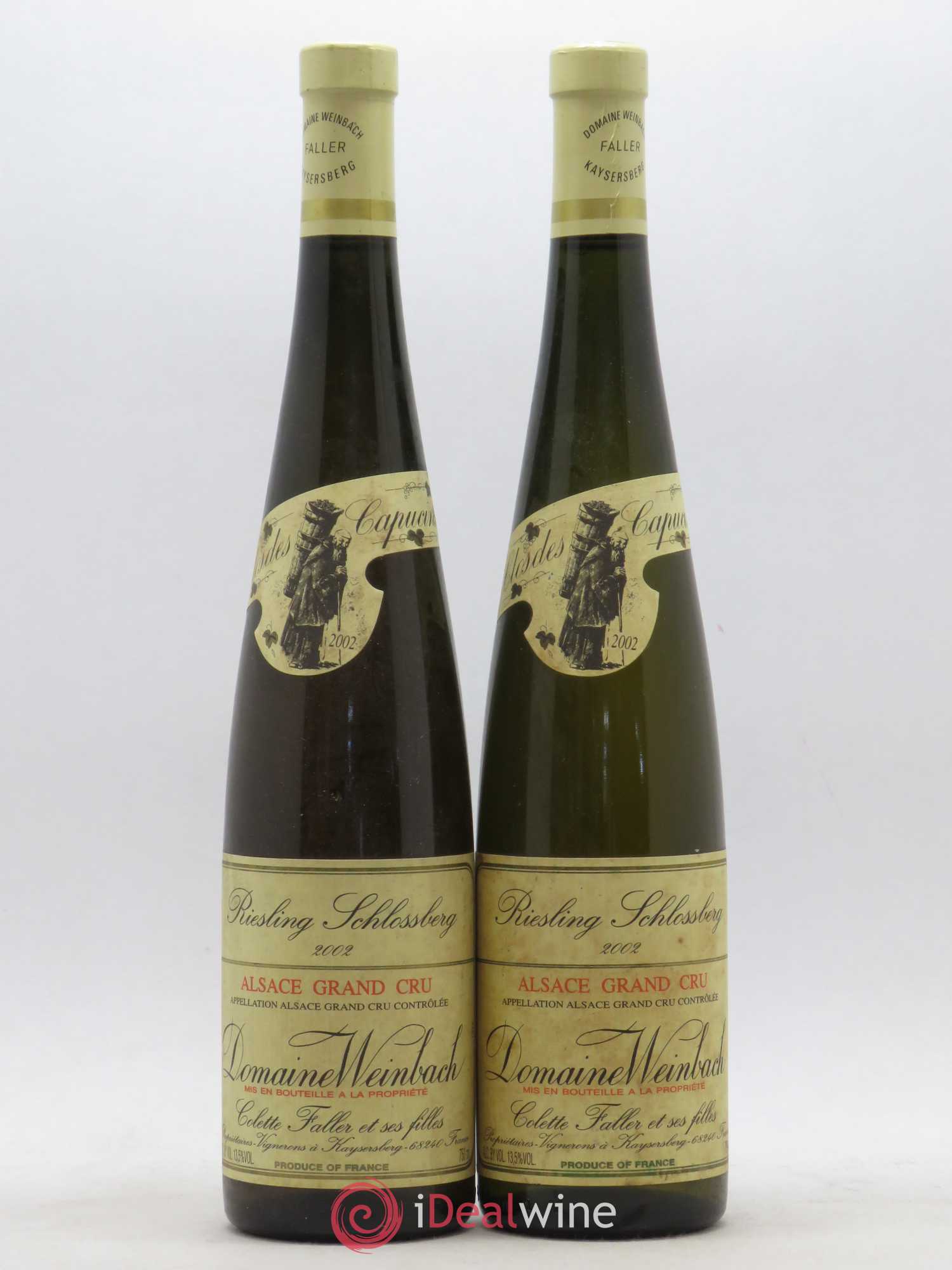 Alsace Grand Cru Schlossberg Riesling Weinbach (Domaine) 2002 - Lot de 2 bouteilles - 0