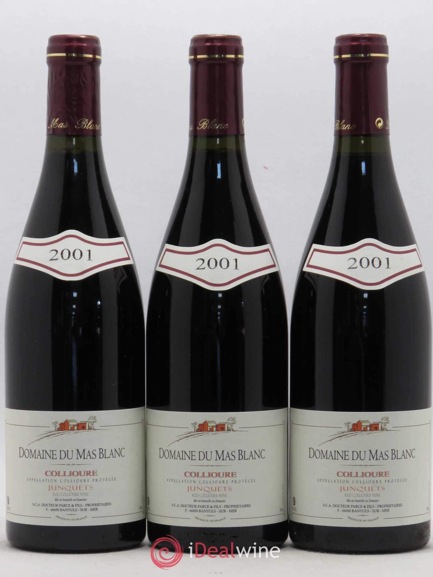 Collioure Les Junquets Domaine du Mas Blanc 2001 - Posten von 3 Flaschen - 0